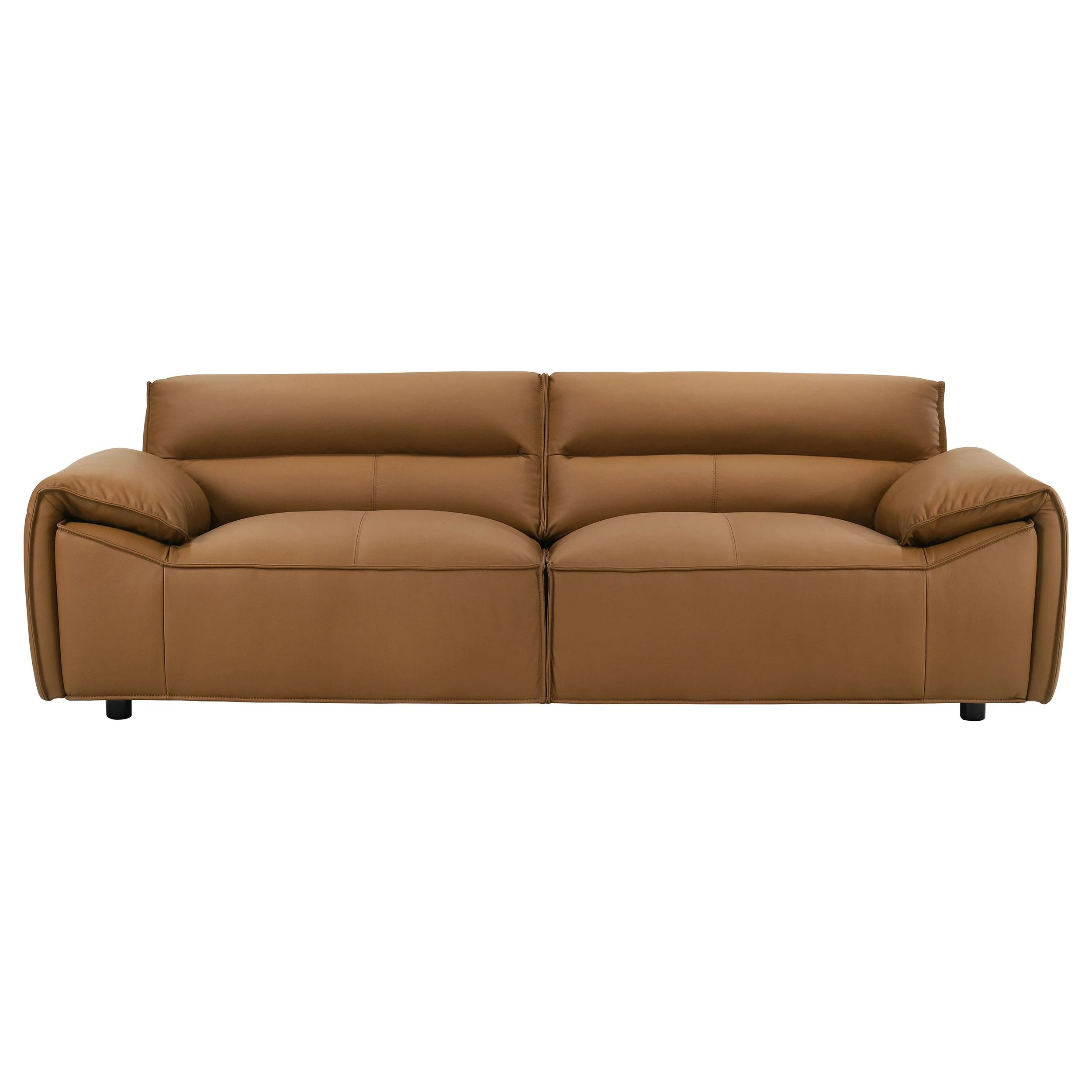Buxton 2-piece Leather Upholstered Sofa Set Orange - Image 3