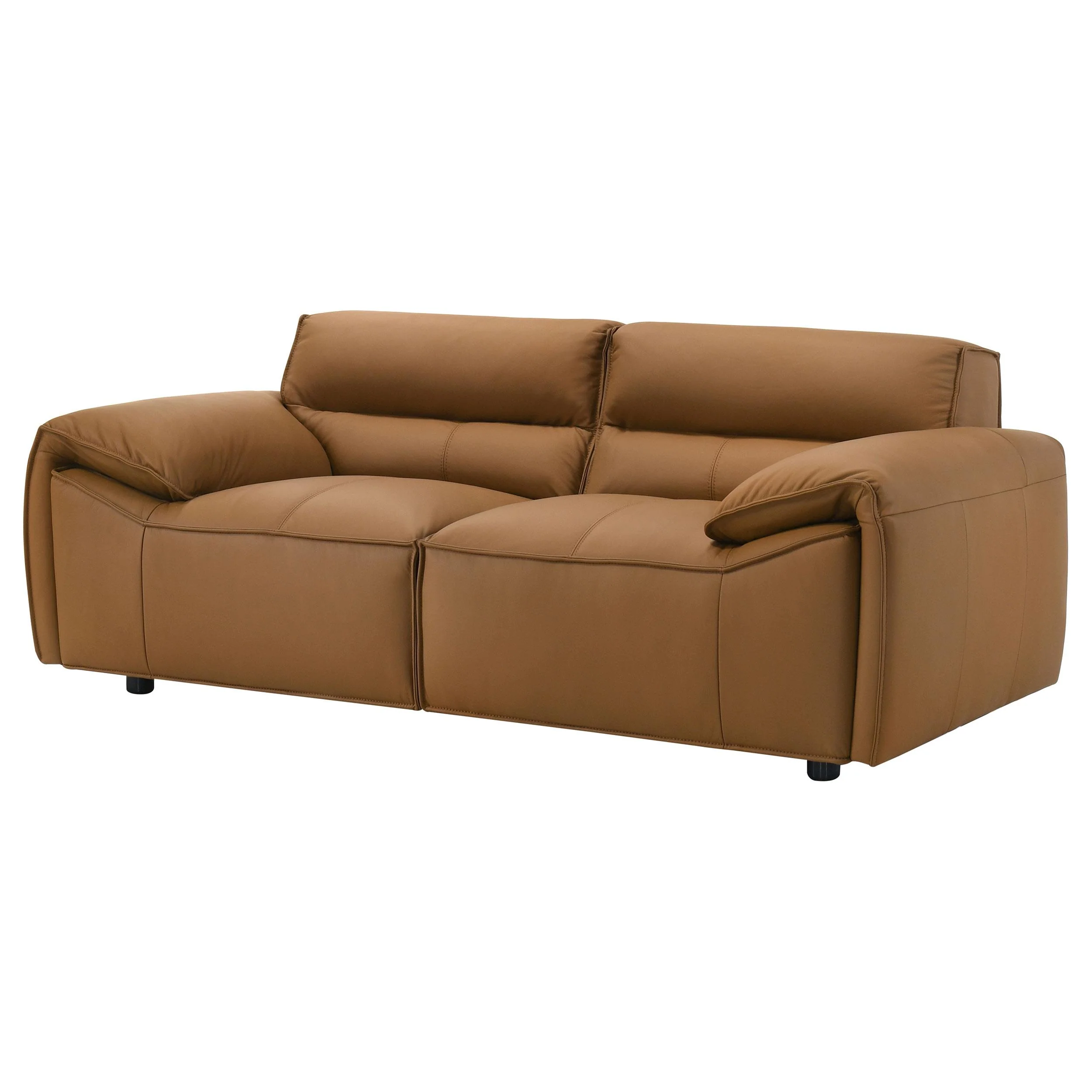 Buxton Top Grain Leather Upholstered Loveseat Orange - Image 3