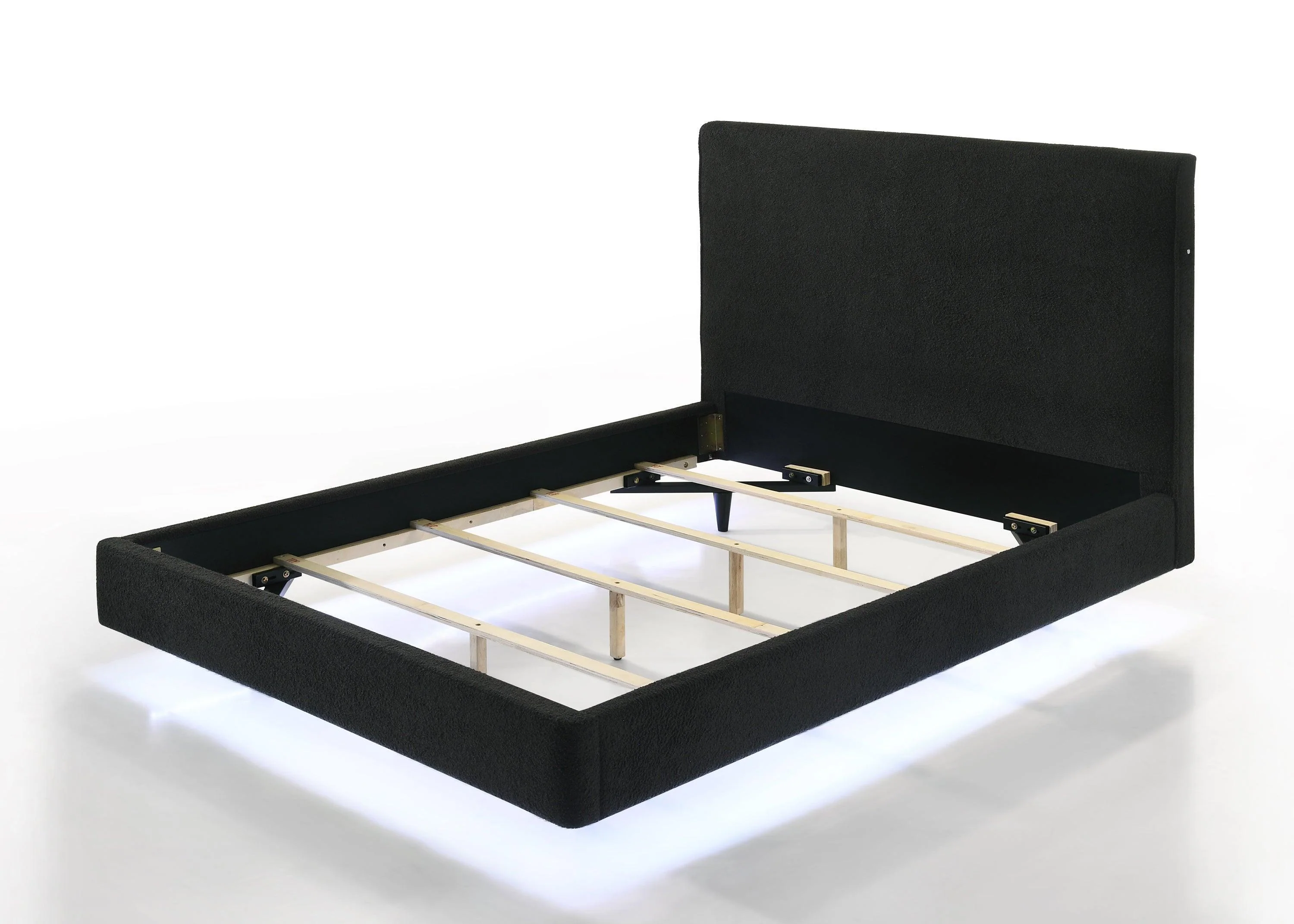 Farble Black Upholstered Panel Queen Bed - Image 3