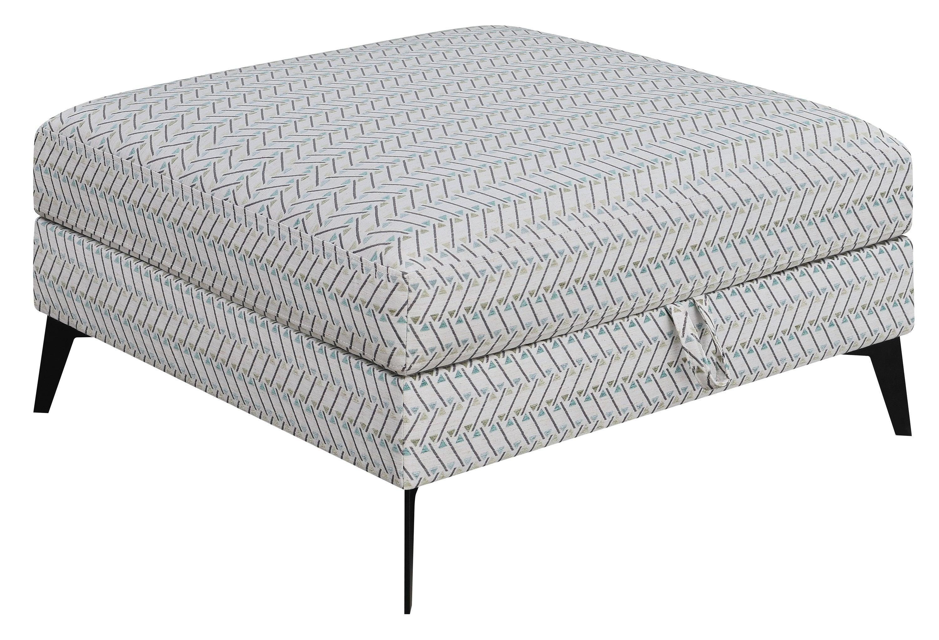 Clint Upholstered Ottoman With Tapered Legs Multi color - Image 2