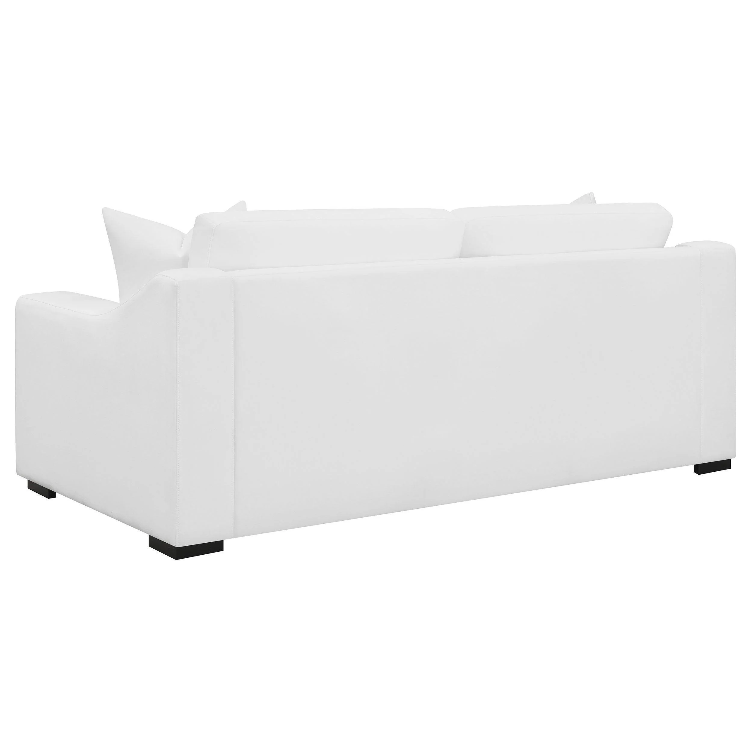 Ashlyn Upholstered Sloped Arms Sofa White - Image 3