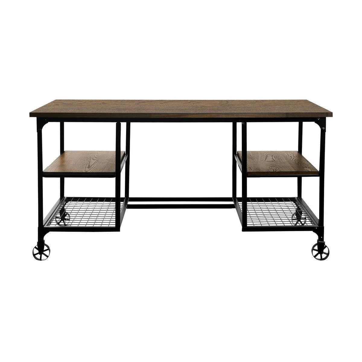 Millwooded Natural Black Writing Desk