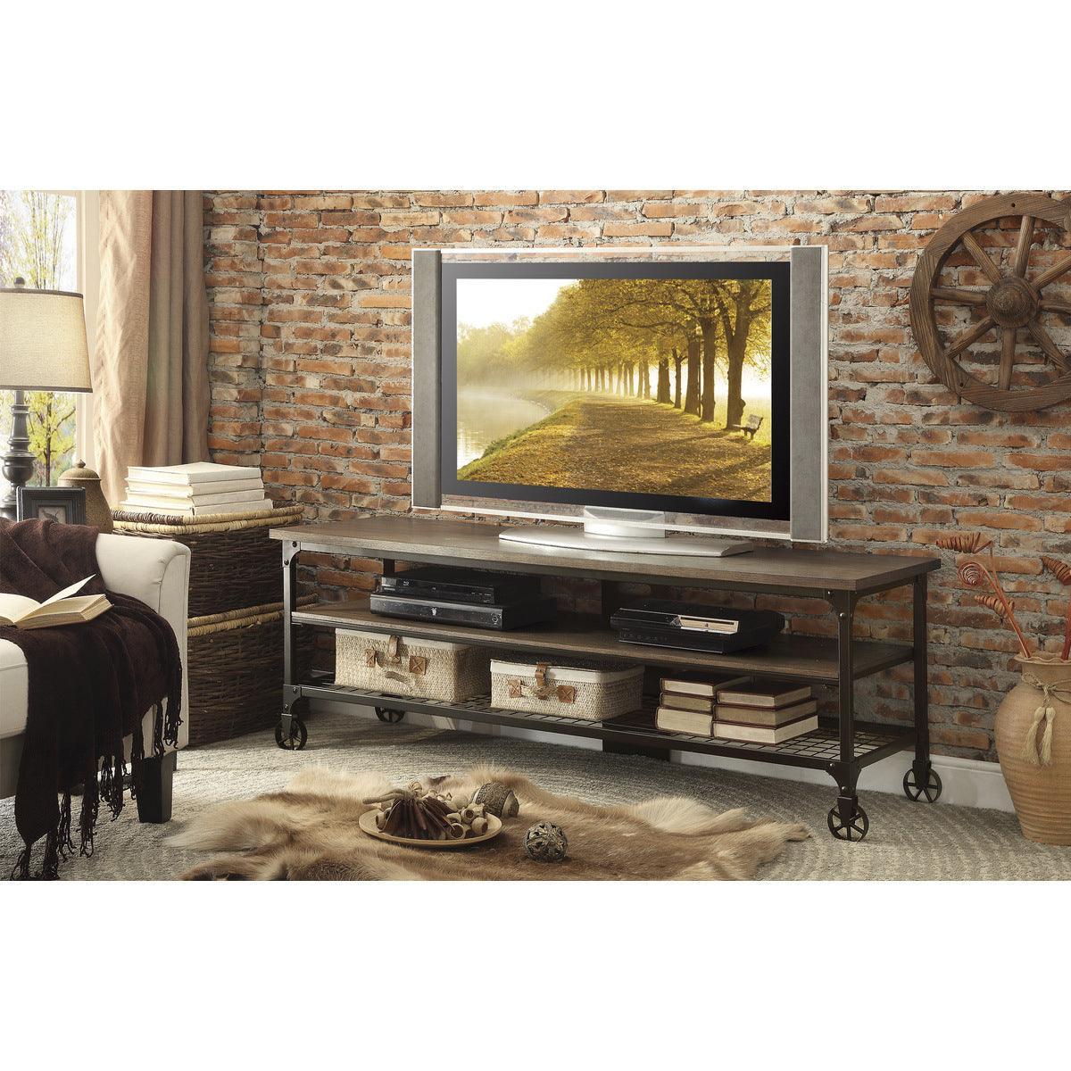 Millwooded Natural Black TV Stand - Image 3
