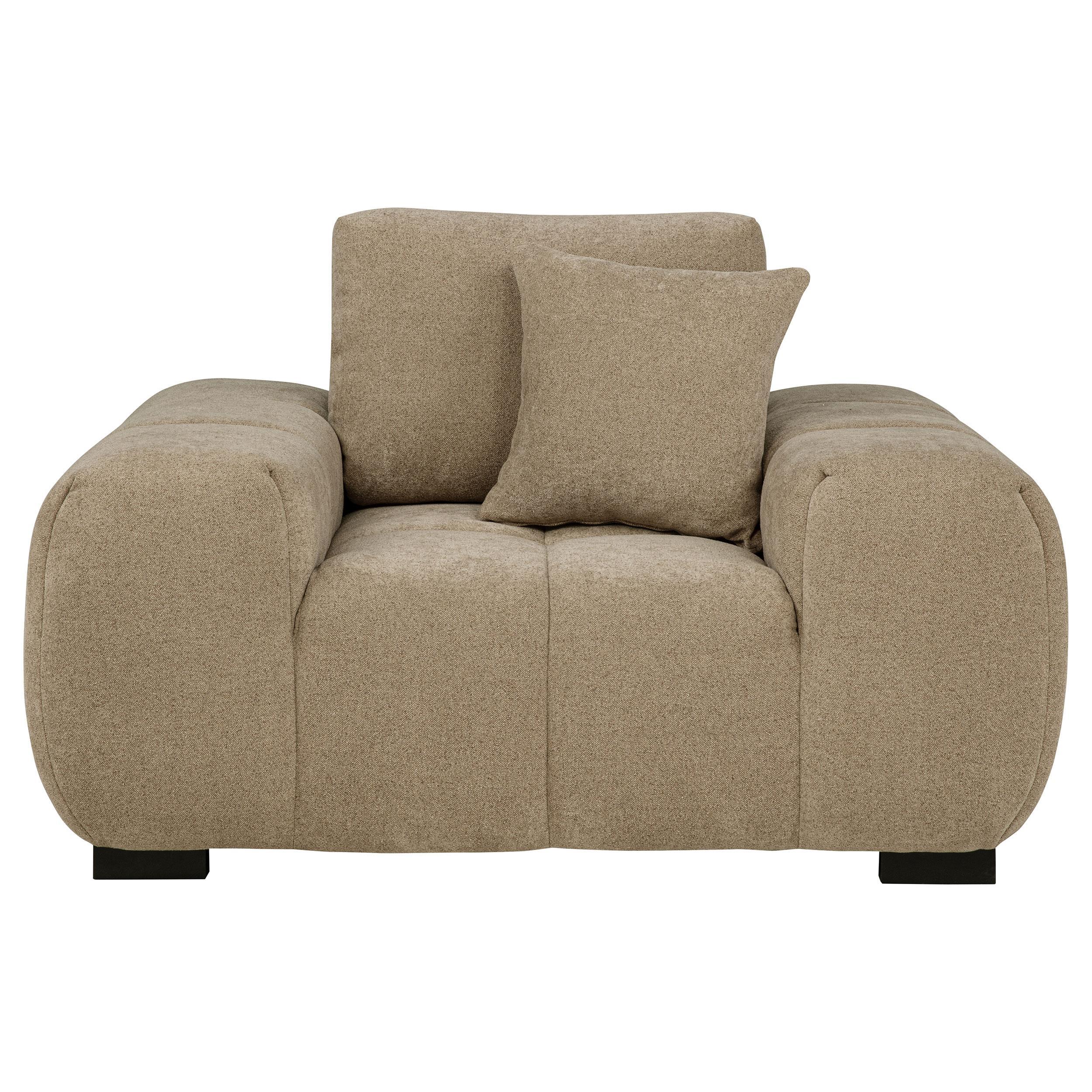Octavia Upholstered Track Arm Accent Chair Camel - Image 3