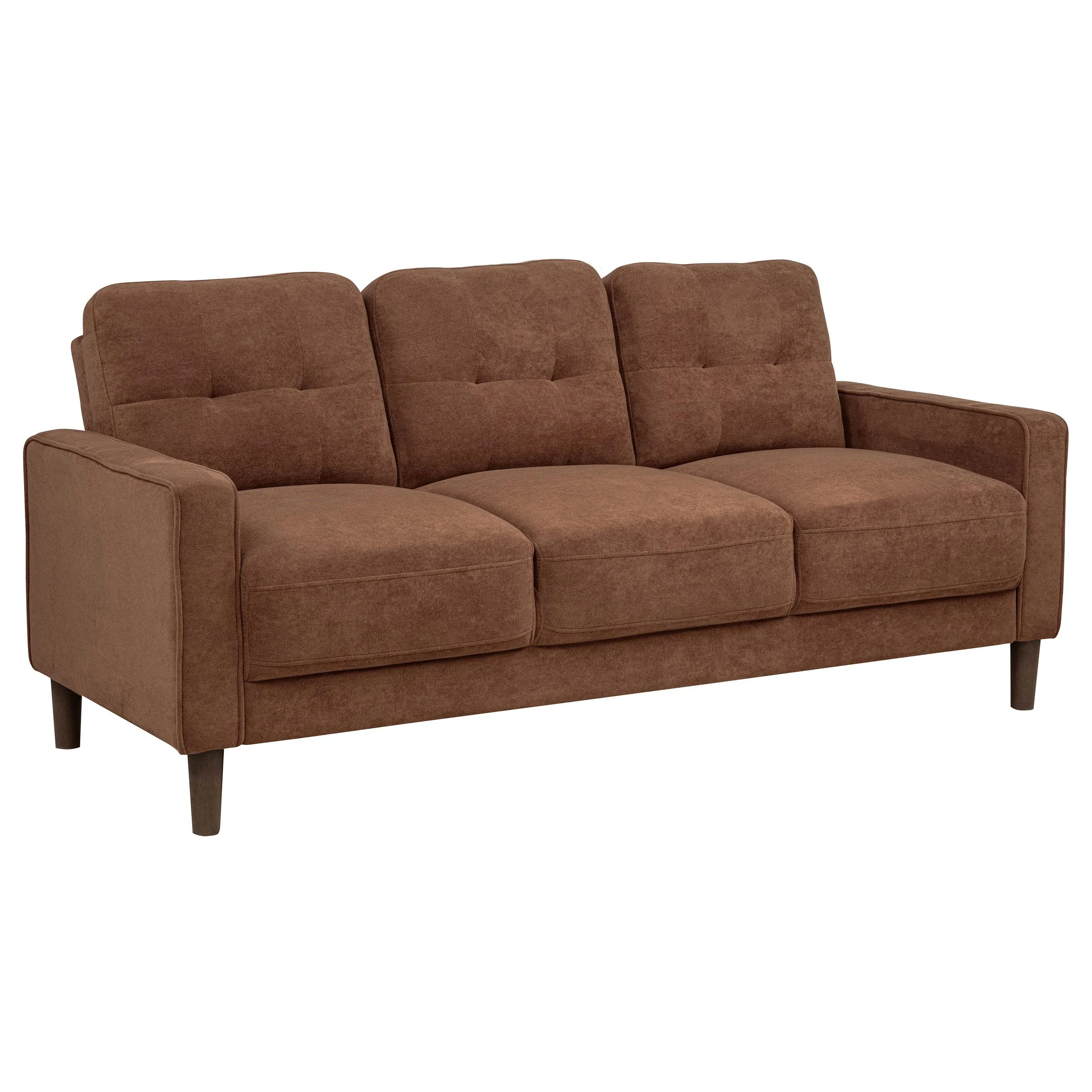 Bowen II 2-piece Fabric Upholstered Track Arm Sofa Set Rust - Image 2