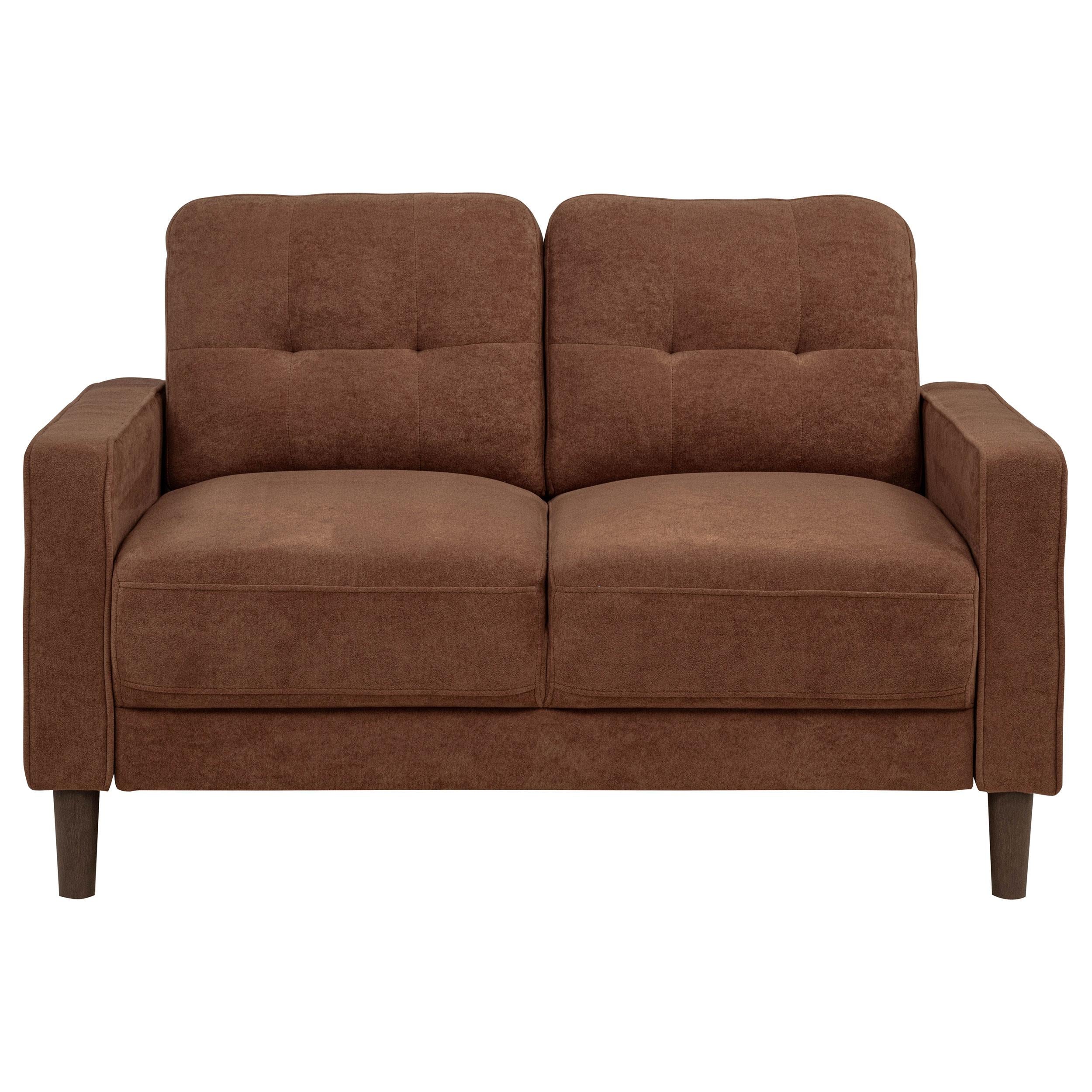 Bowen II Fabric Upholstered Track Arm Loveseat Rust - Image 2