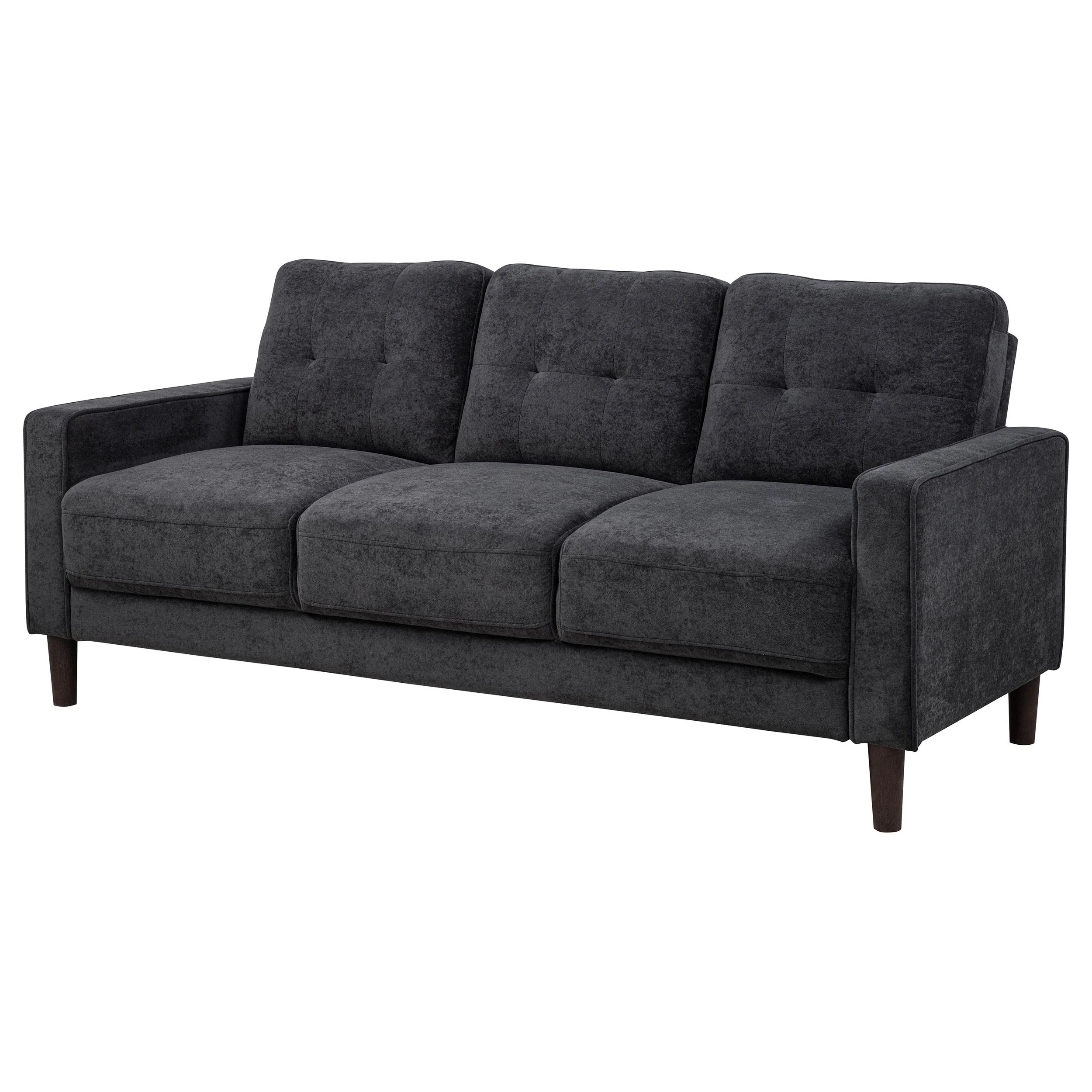 Bowen II Fabric Upholstered Track Arm Sofa Steel Grey - Image 3