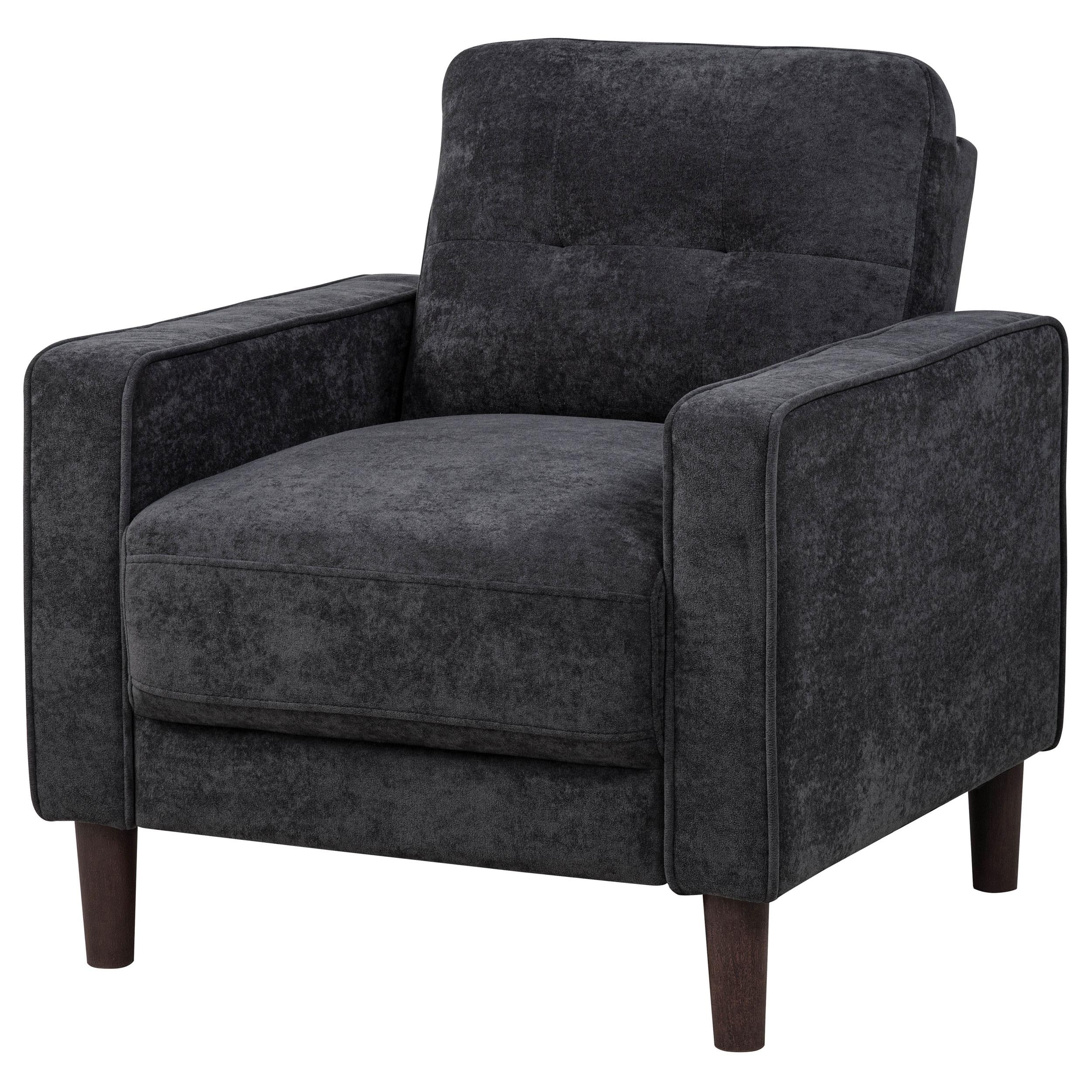 Bowen II Fabric Upholstered Track Arm Chair Steel Grey - Image 3