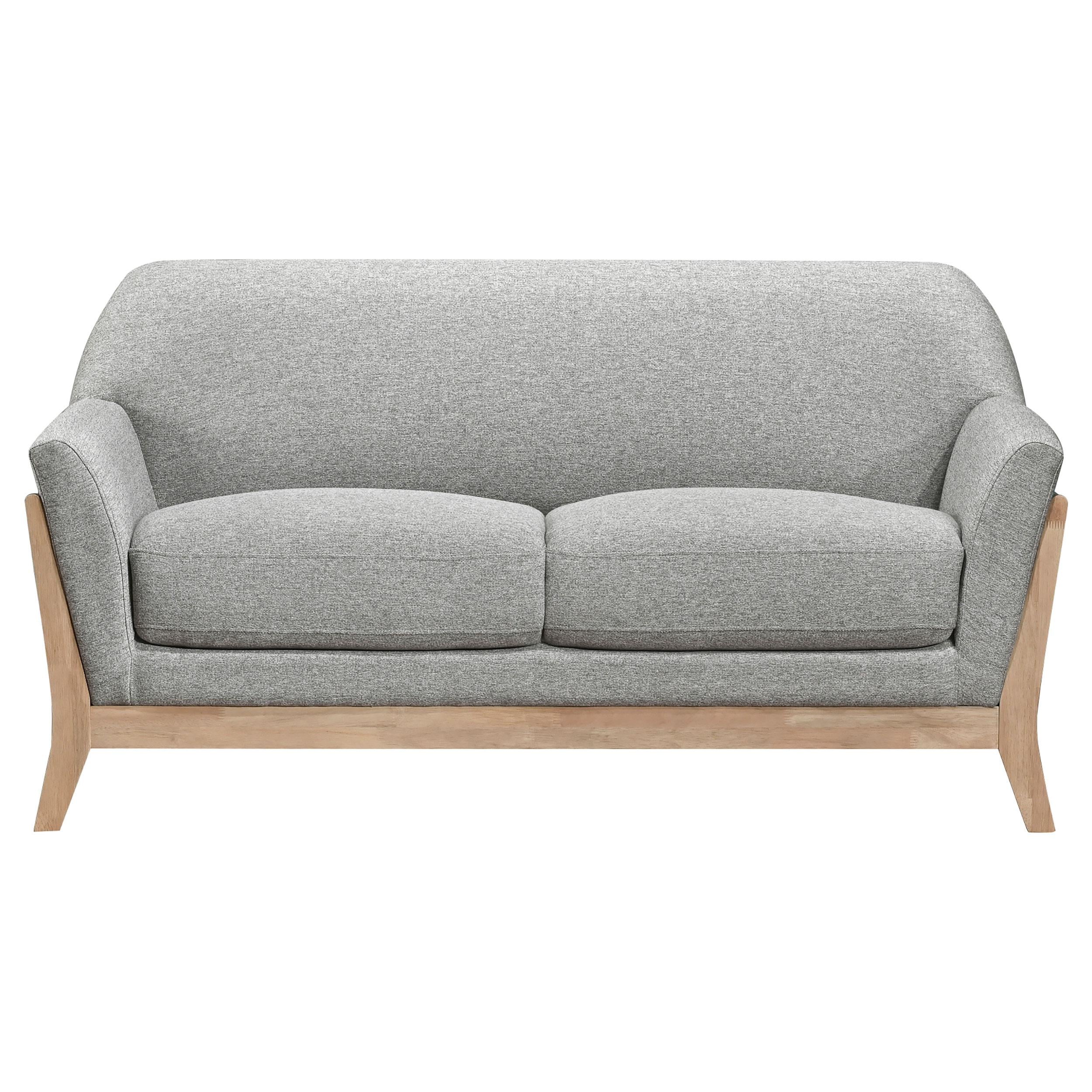 Vaughn Fabric Upholstered Flared Arm Loveseat Grey - Image 3