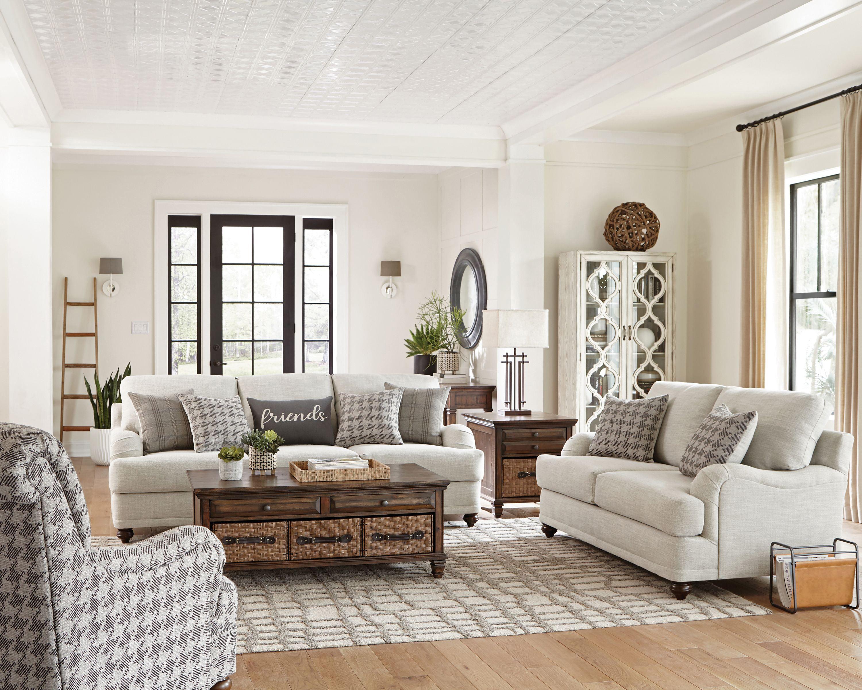 Glenn Cushion Back Loveseat Light Grey - Image 2