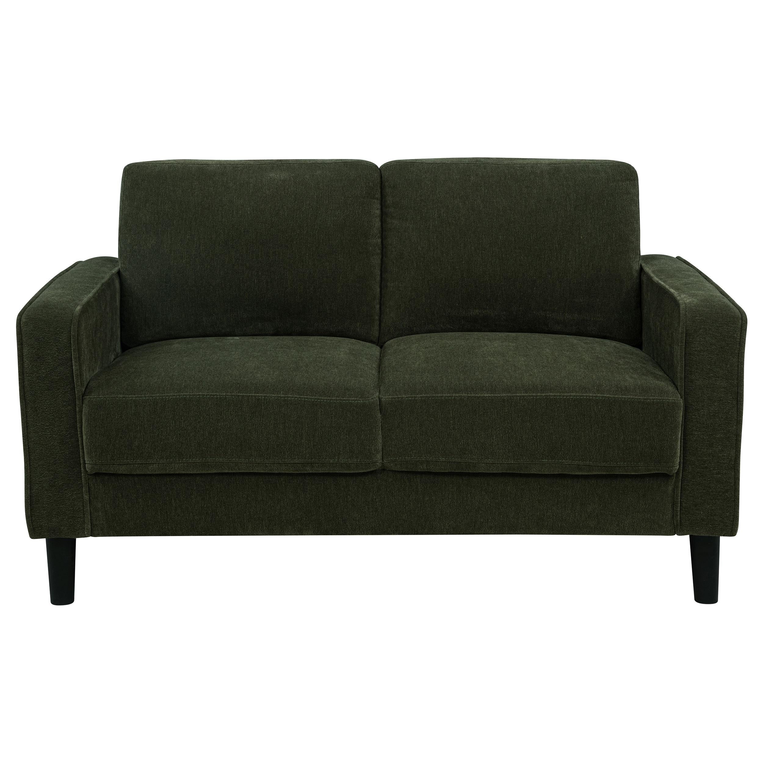 Ruth Fabric Upholstered Track Arm Loveseat Matcha Green - Image 2