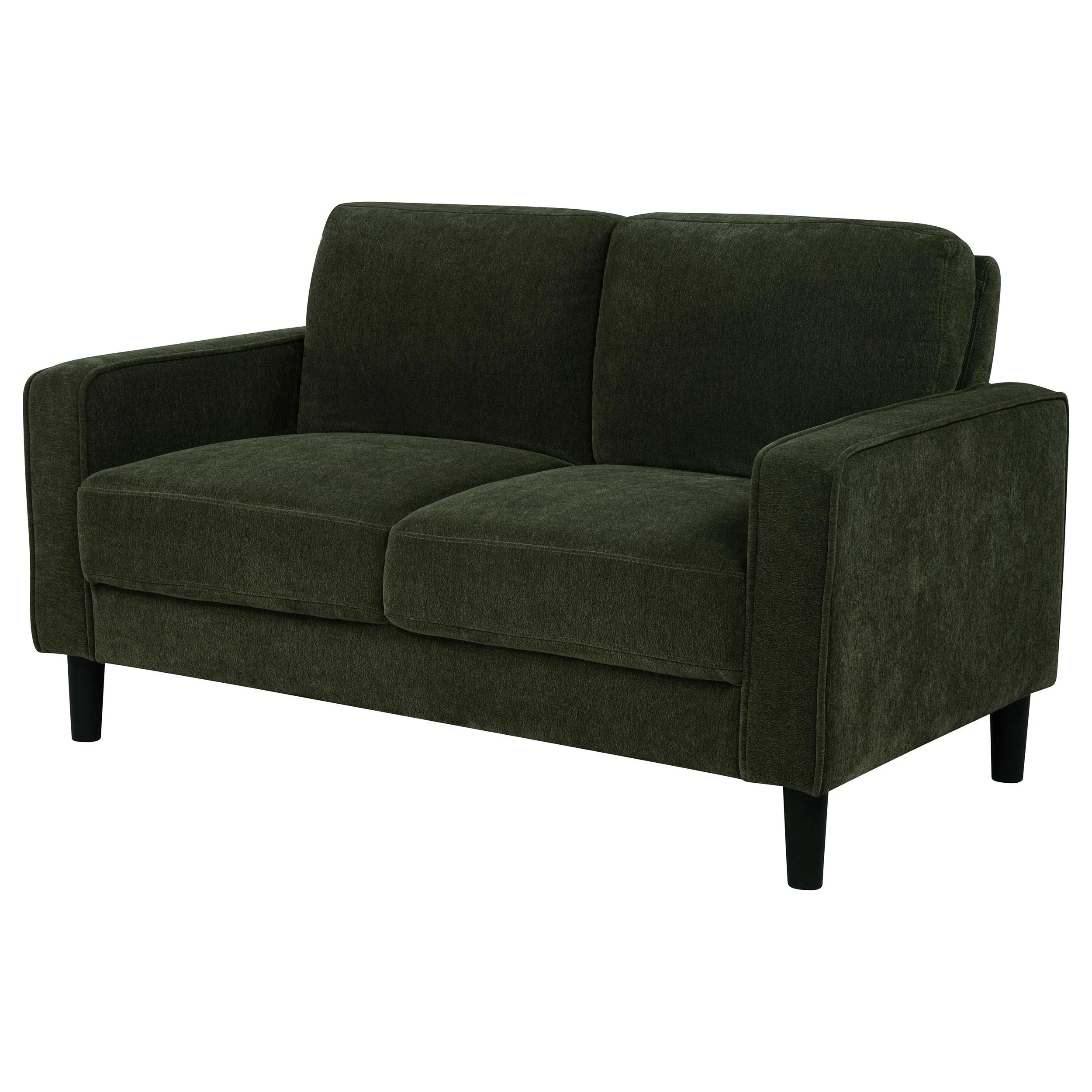 Ruth Fabric Upholstered Track Arm Loveseat Matcha Green - Image 3