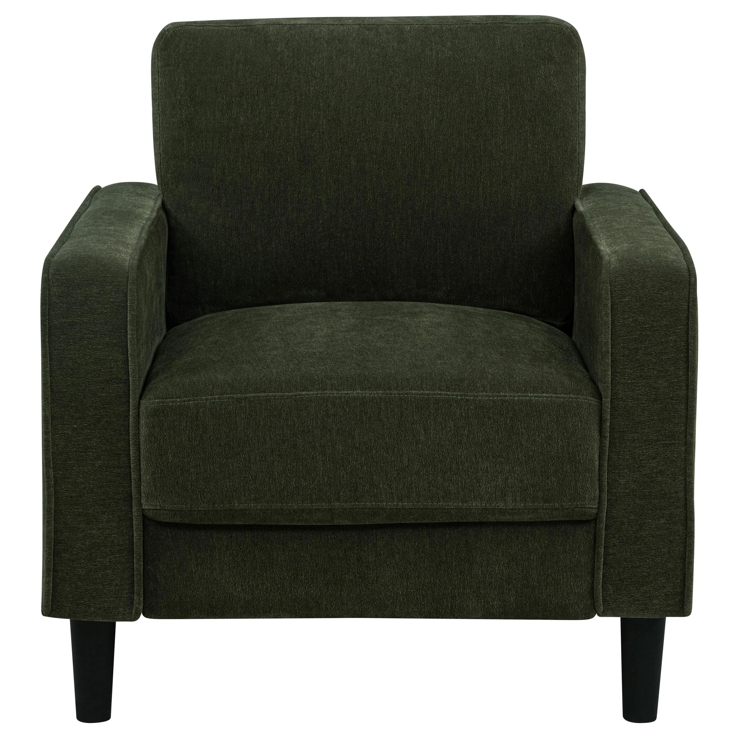 Ruth Fabric Upholstered Track Arm Accent Chair Matcha Green - Image 2