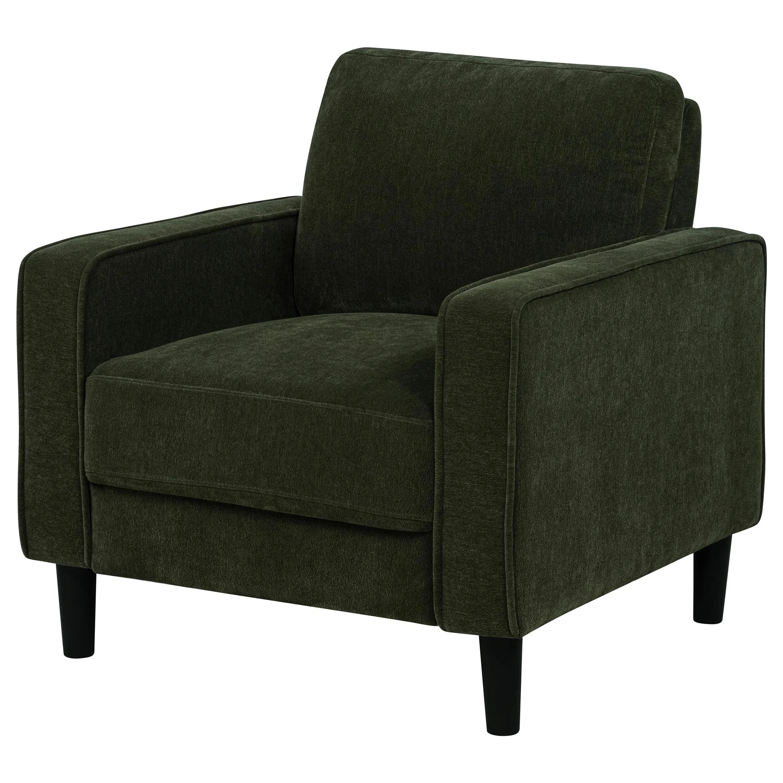 Ruth Fabric Upholstered Track Arm Accent Chair Matcha Green - Image 3