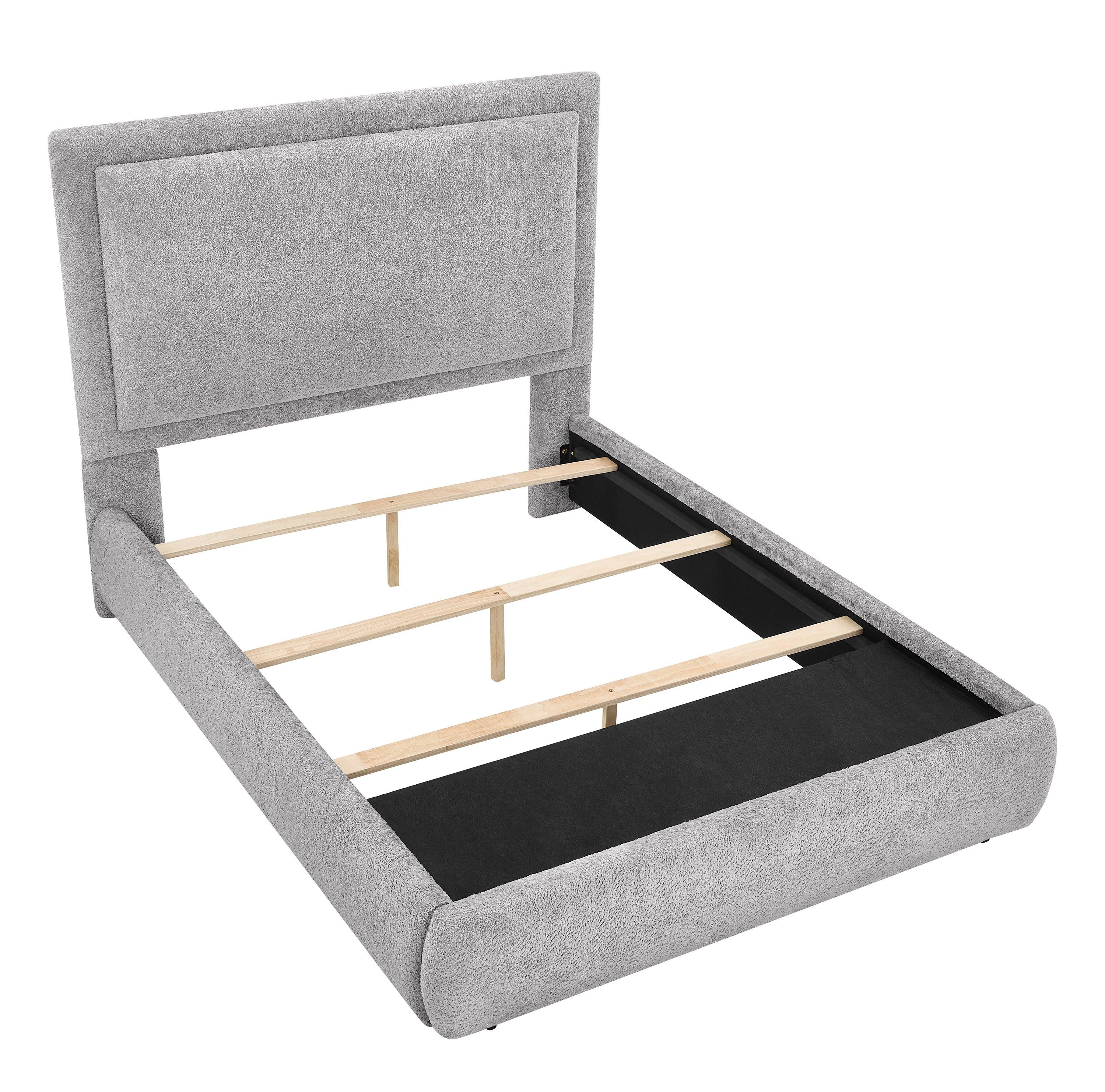 Reverie Gray Upholstered Storage Panel King Bed - Image 3