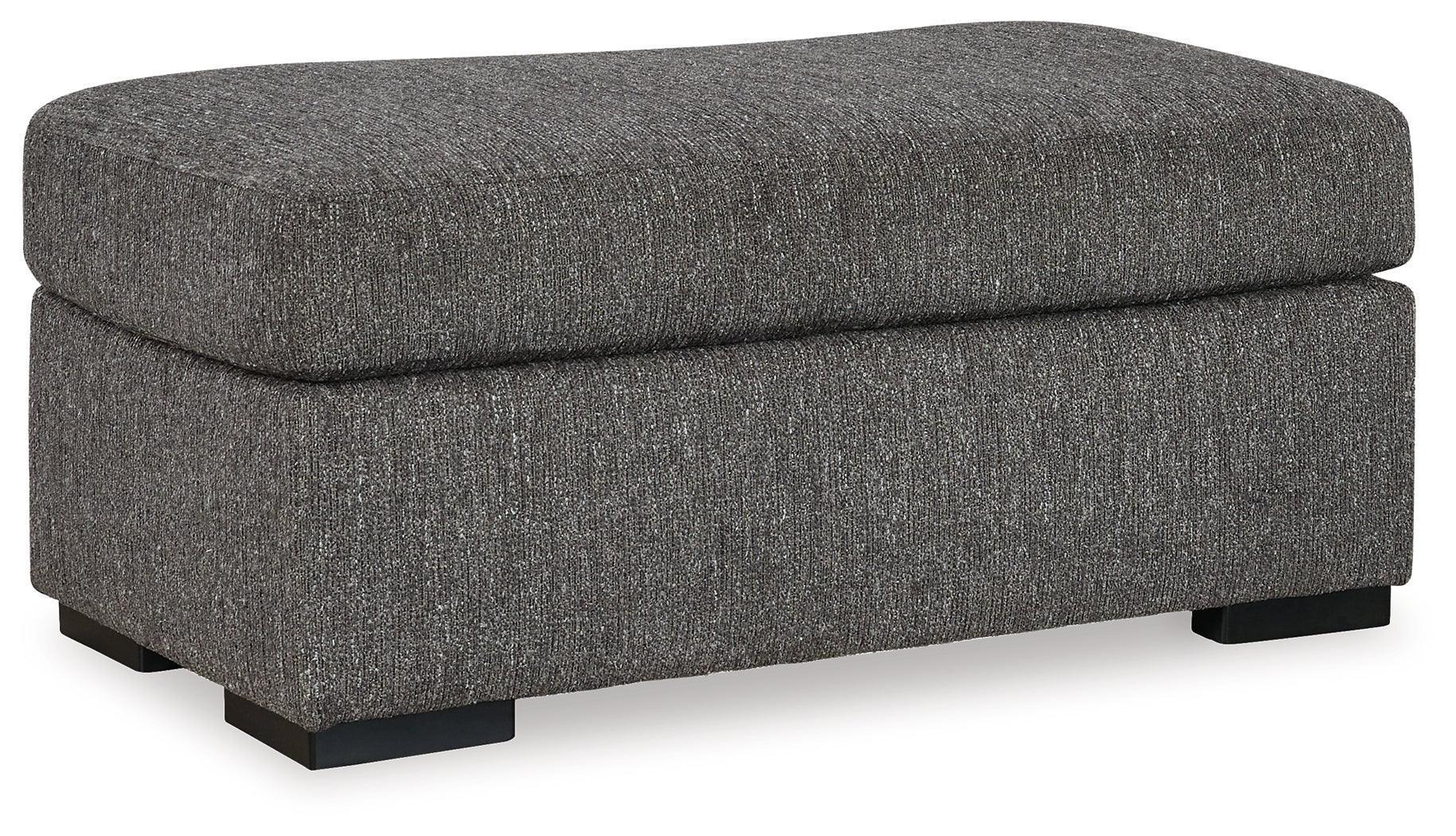 Gardiner Pewter Chenille Ottoman - Image 2