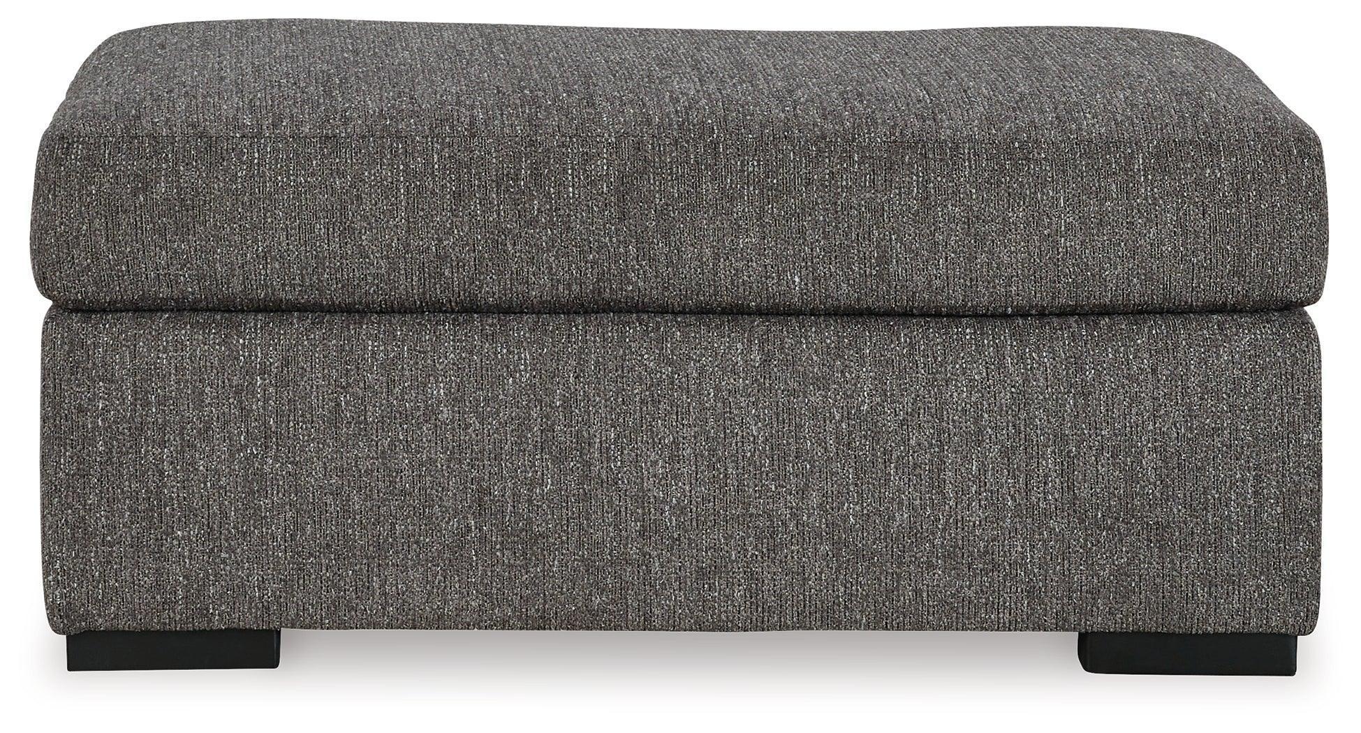 Gardiner Pewter Chenille Ottoman - Image 3