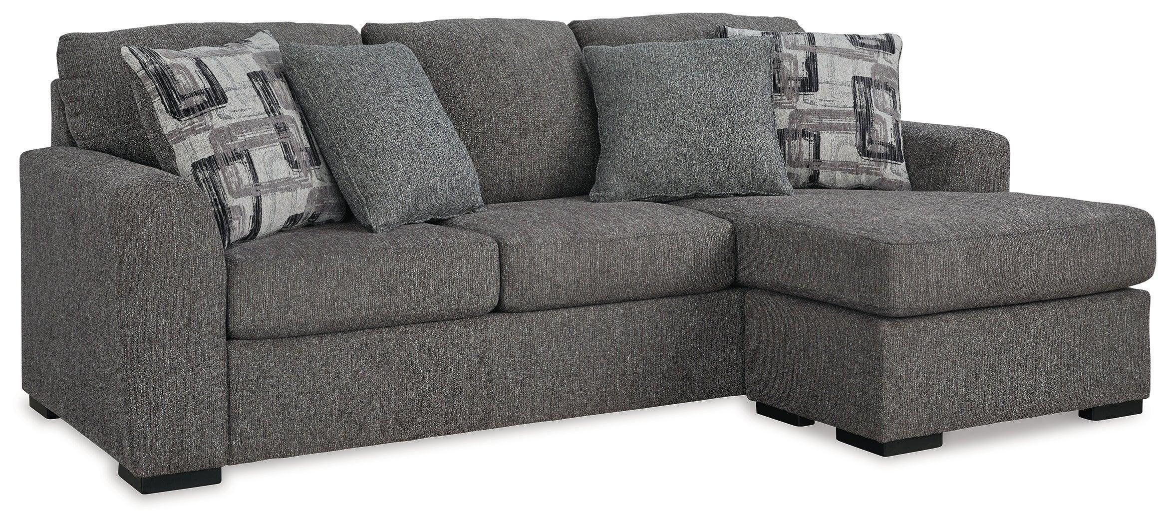 Gardiner Pewter Chenille Sofa Chaise - Image 3