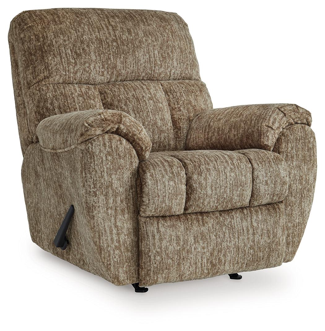 Stayfish Taupe Chenille,Velvet Recliner - Image 1