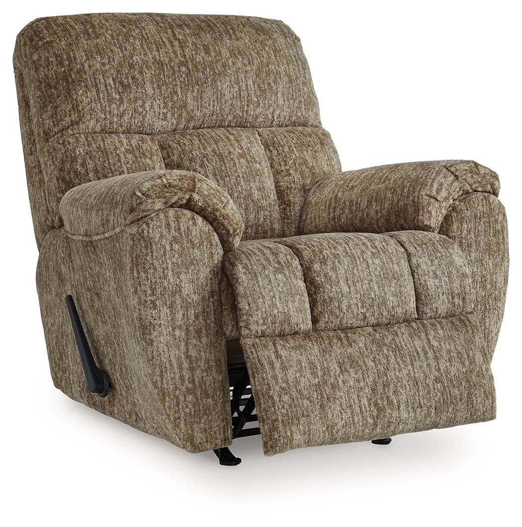 Stayfish Taupe Chenille,Velvet Recliner - Image 2