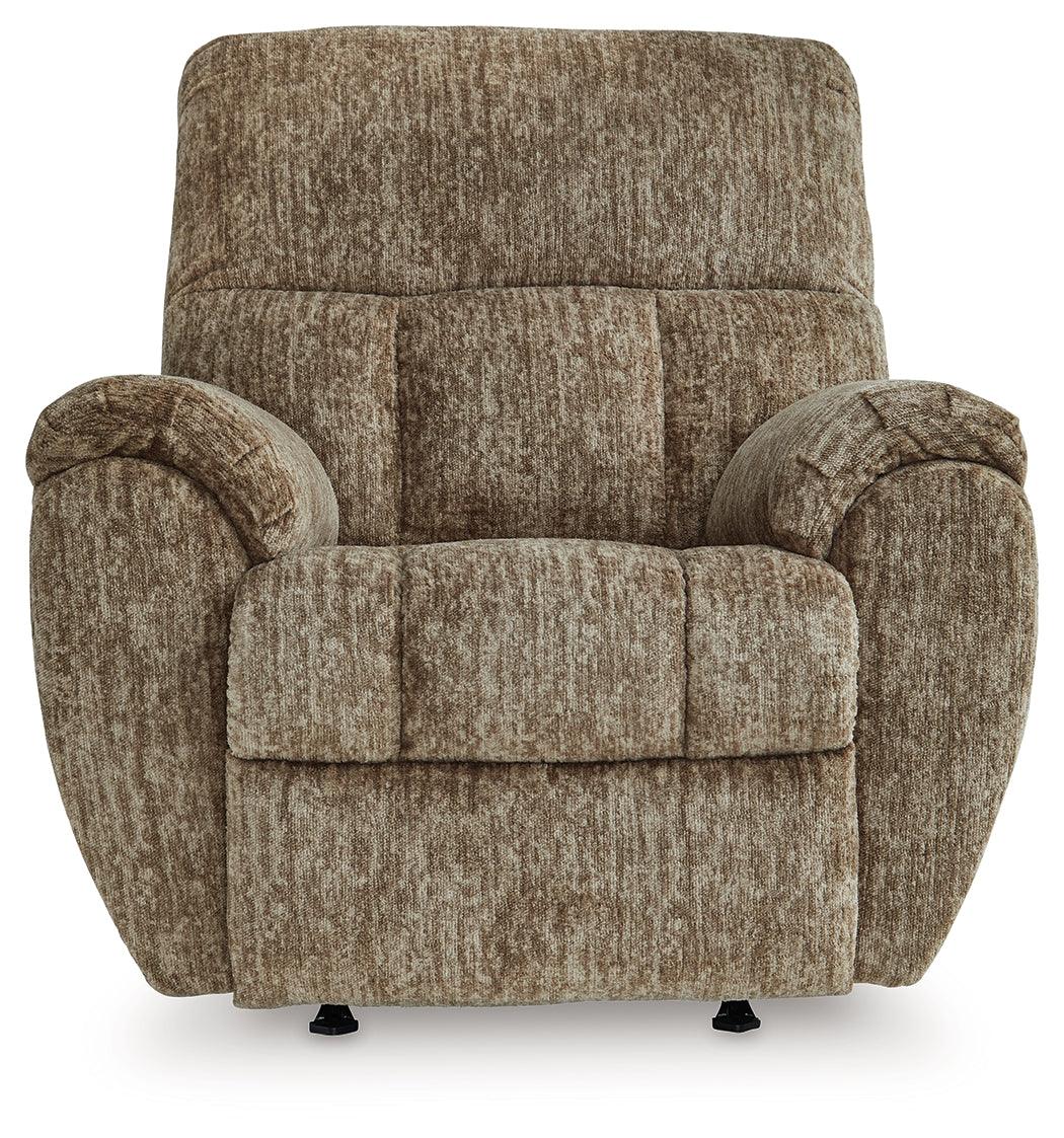Stayfish Taupe Chenille,Velvet Recliner - Image 3