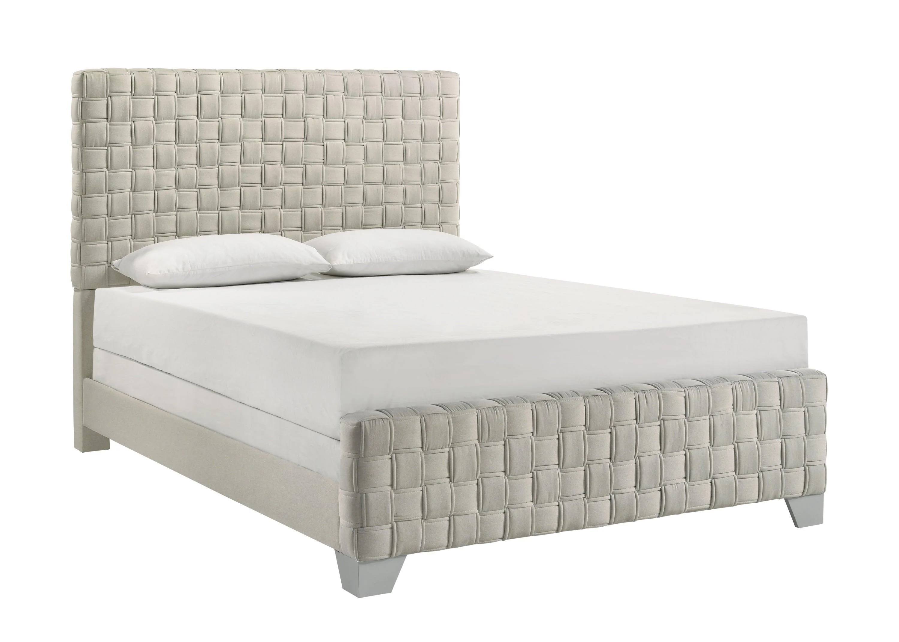 Ferin Taupe Upholstered Panel King Bed - Image 2