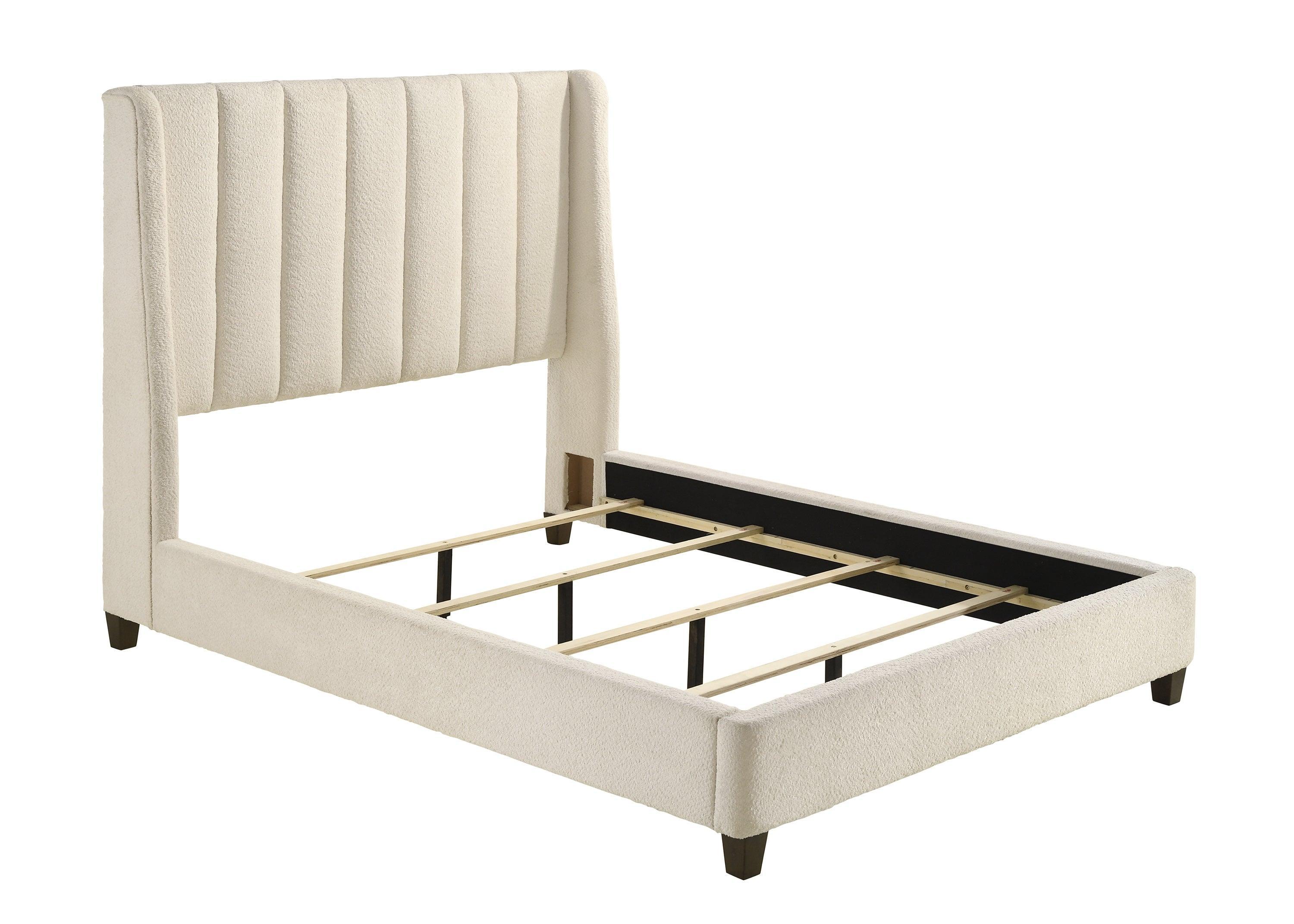 Agnes Charcoal Velvet Fabric Upholstered Panel Queen Bed - Image 3