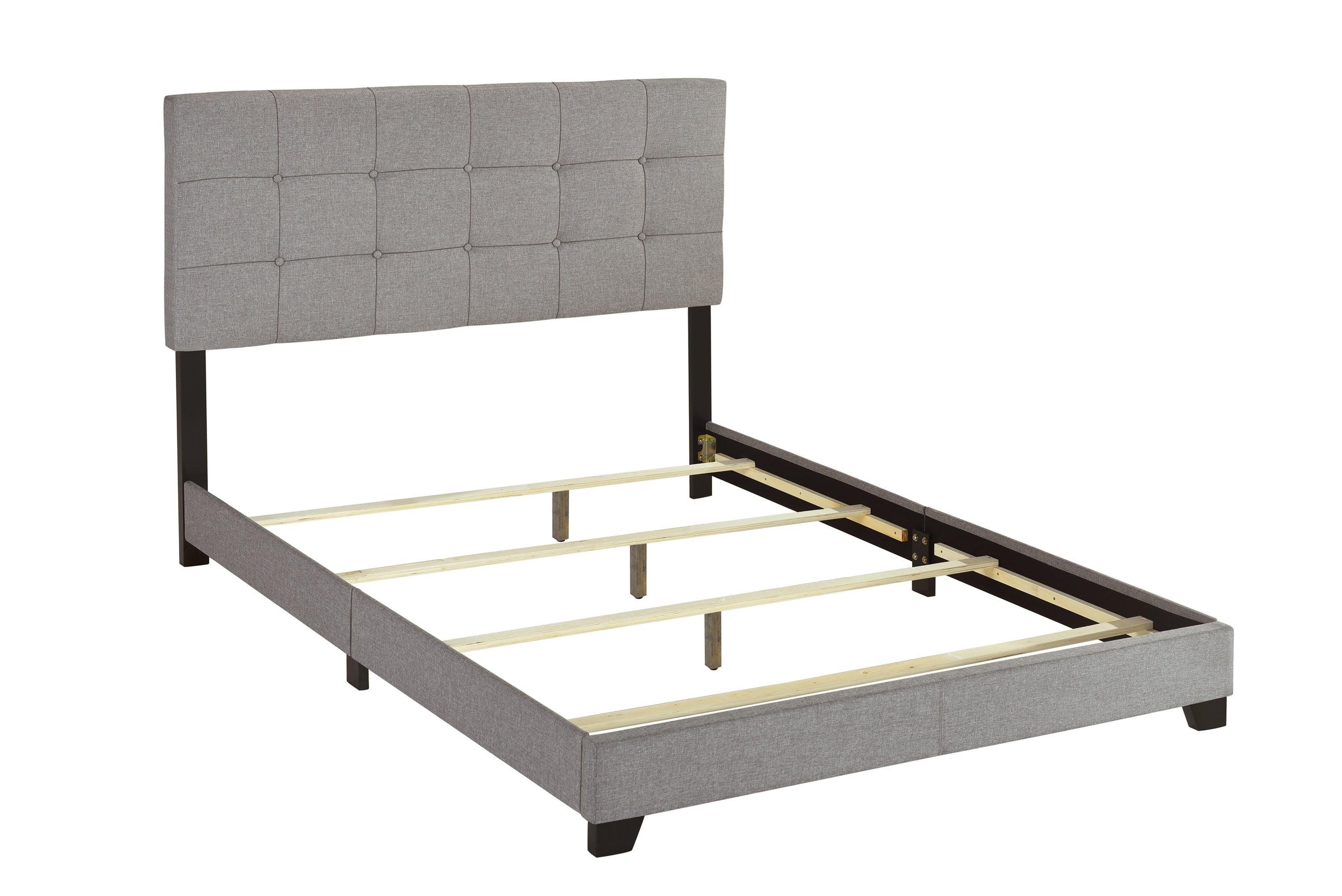 Florence Gray Fabric Twin Upholstered Tufted Bed - Image 3