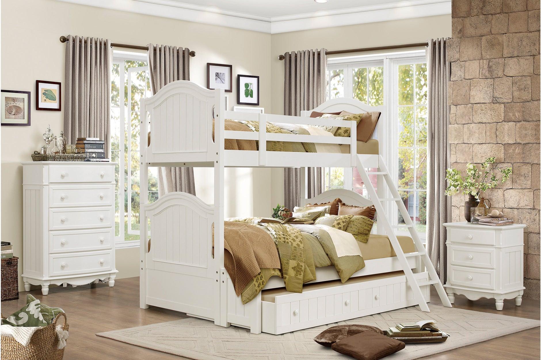 Clementine White Trundle Storage Platform Bedroom Set - Image 3