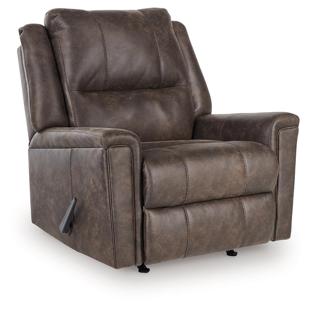 Lixtowel Walnut Faux Leather Recliner - Image 2