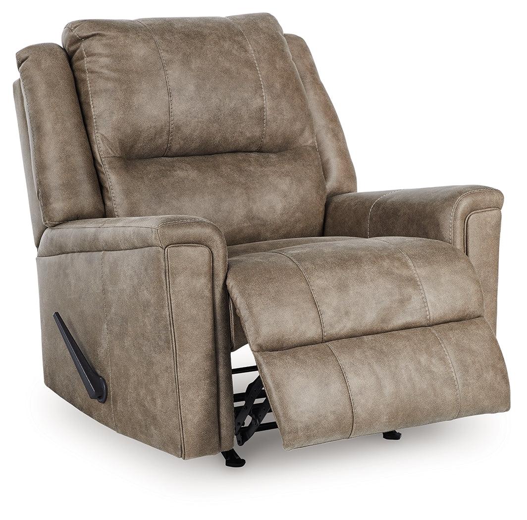 Lixtowel Fog Faux Leather Recliner - Image 3