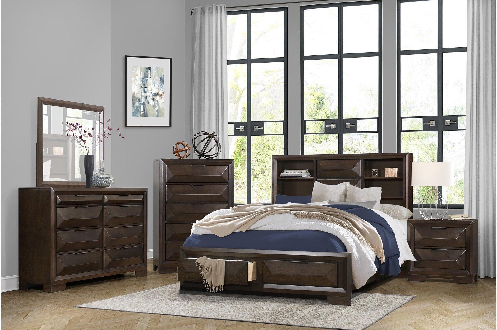 Chesky Espresso Storage Platform Bed - Image 1