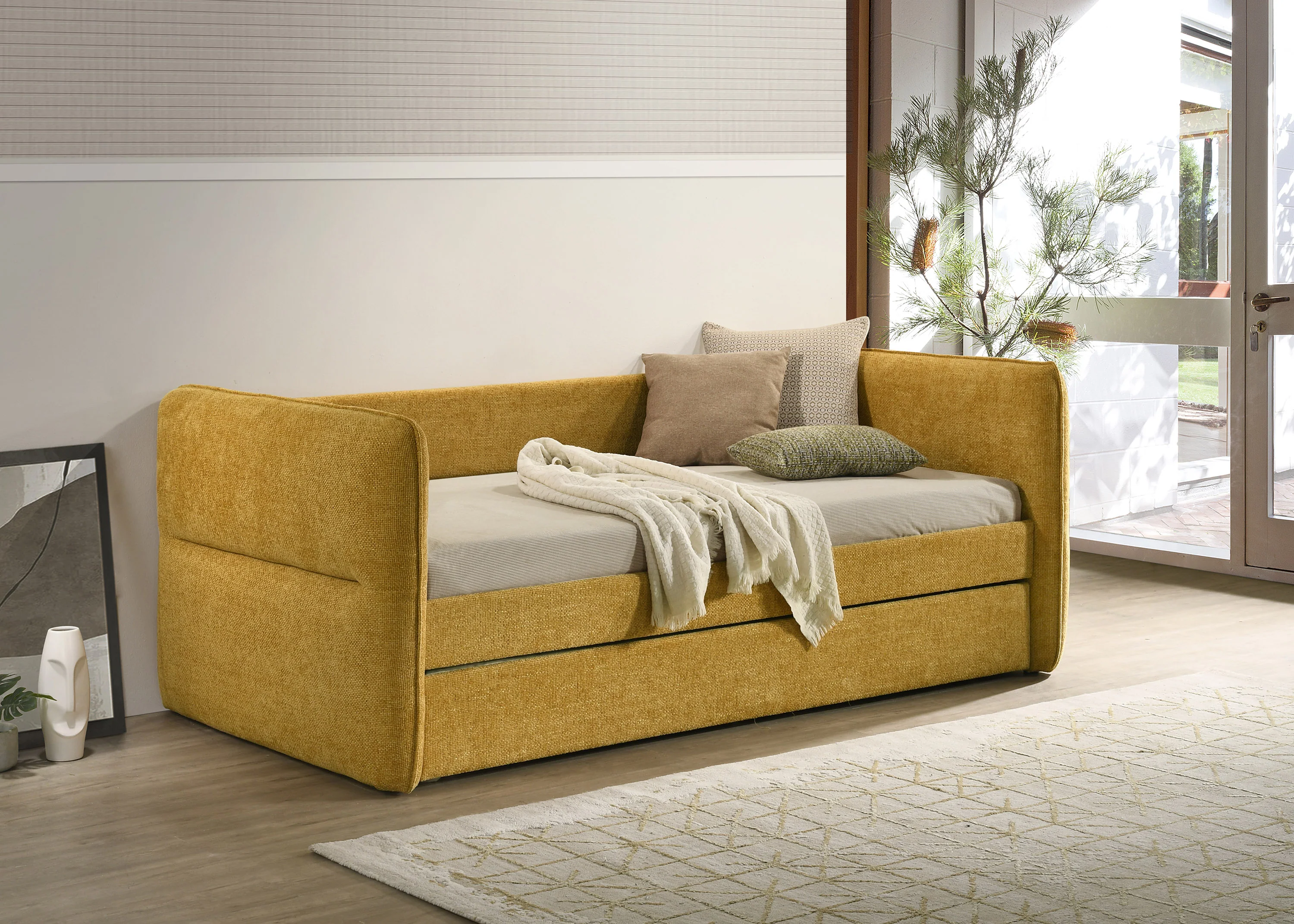 Philipa Gold Upholstered Daybed - Image 2