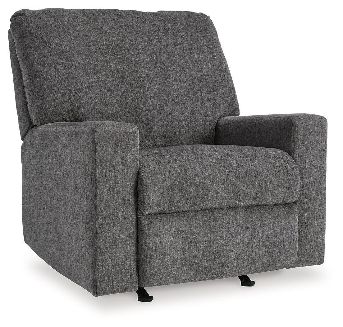 Rannis Pewter Chenille Recliner - Image 2
