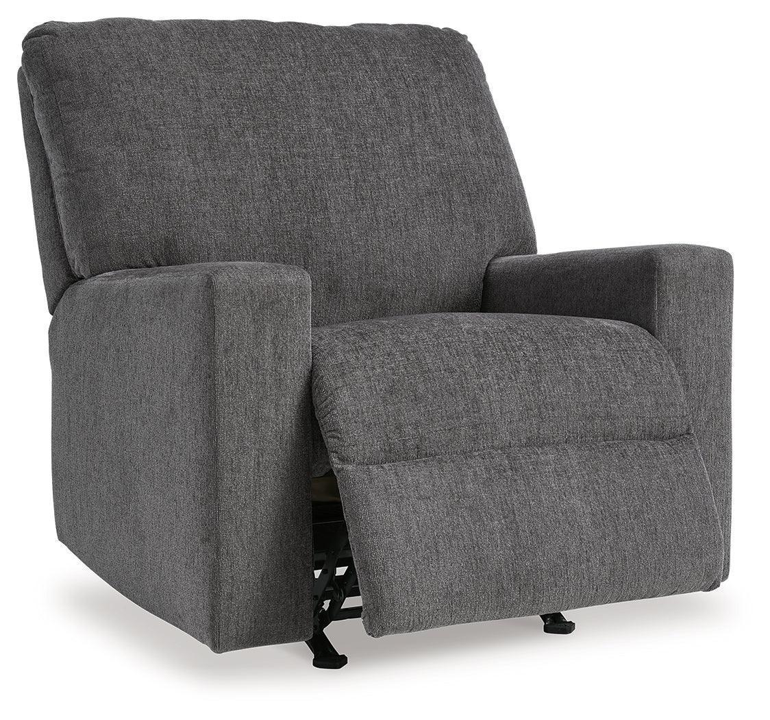 Rannis Pewter Chenille Recliner - Image 3