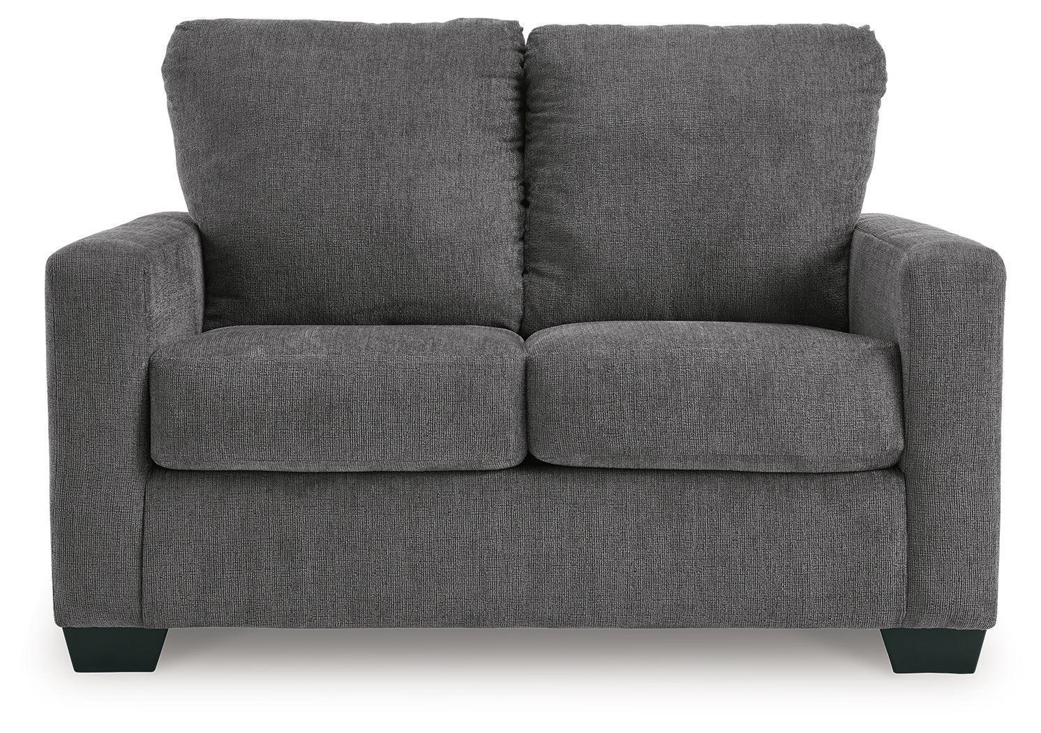 Rannis Pewter Chenille Twin Sofa Sleeper - Image 2