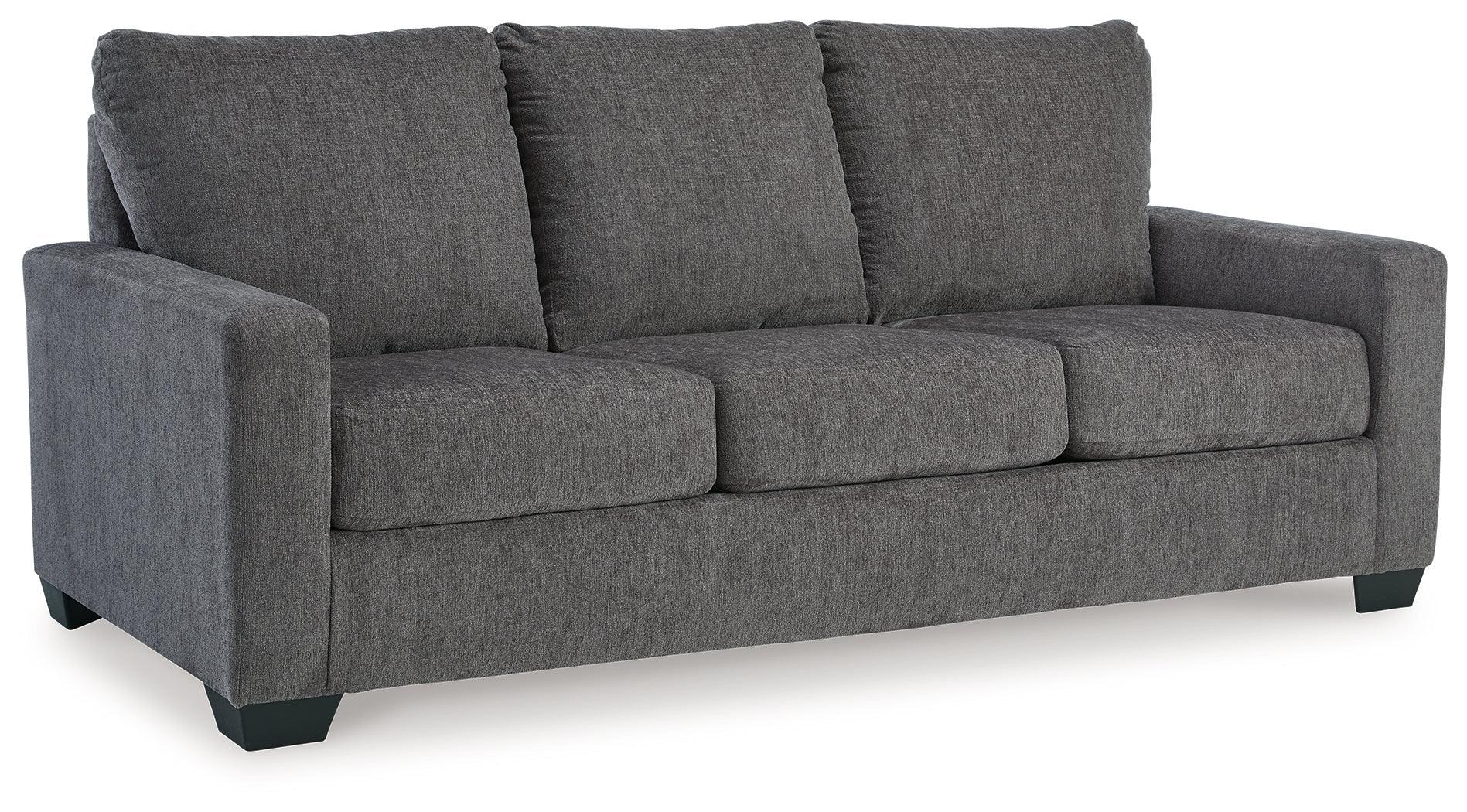 Rannis Pewter Chenille Queen Sofa Sleeper - Image 2