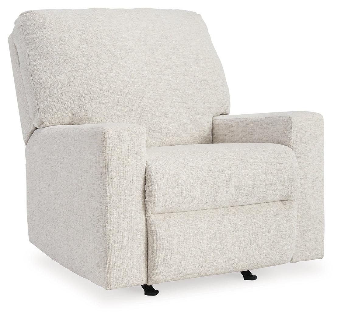 Rannis Snow Chenille Recliner - Image 2