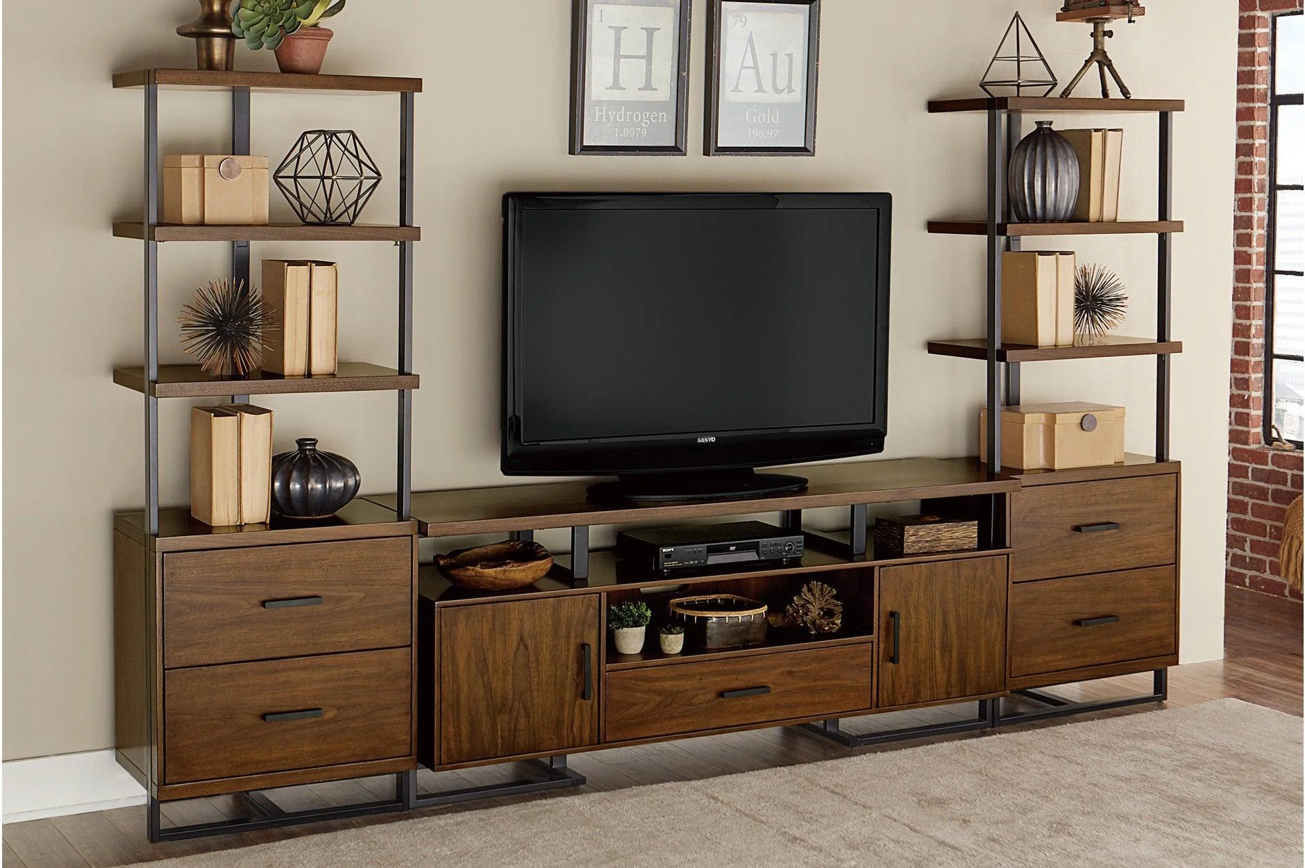 Sedley Dark Walnut Storage TV Stand
