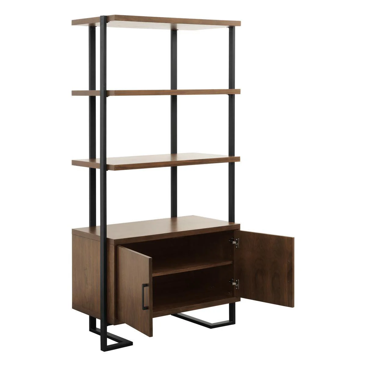 Sedley Walnut Dark Bookcase 2 Fixed Shelves - Image 3