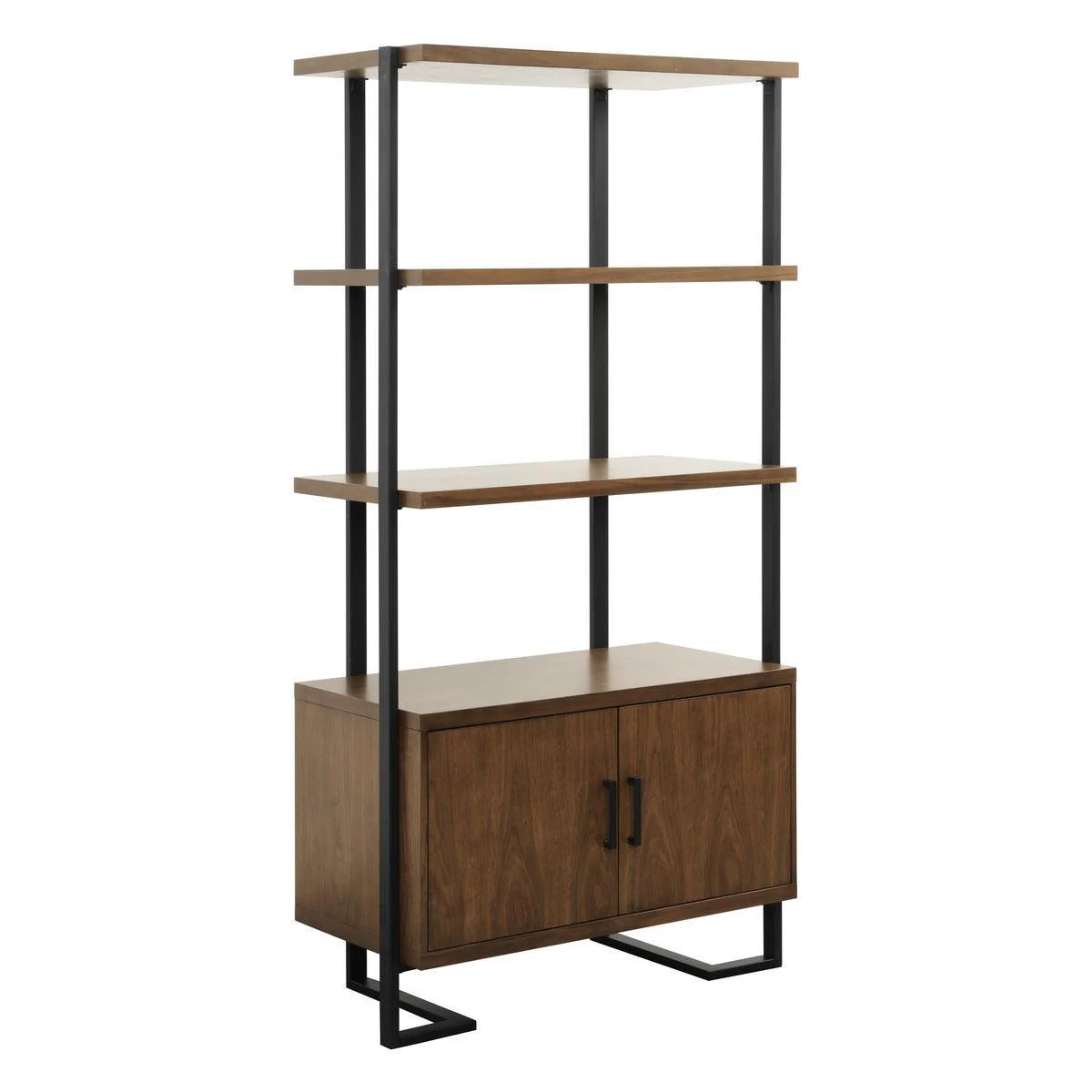 Sedley Walnut Dark Bookcase 2 Fixed Shelves - Image 2