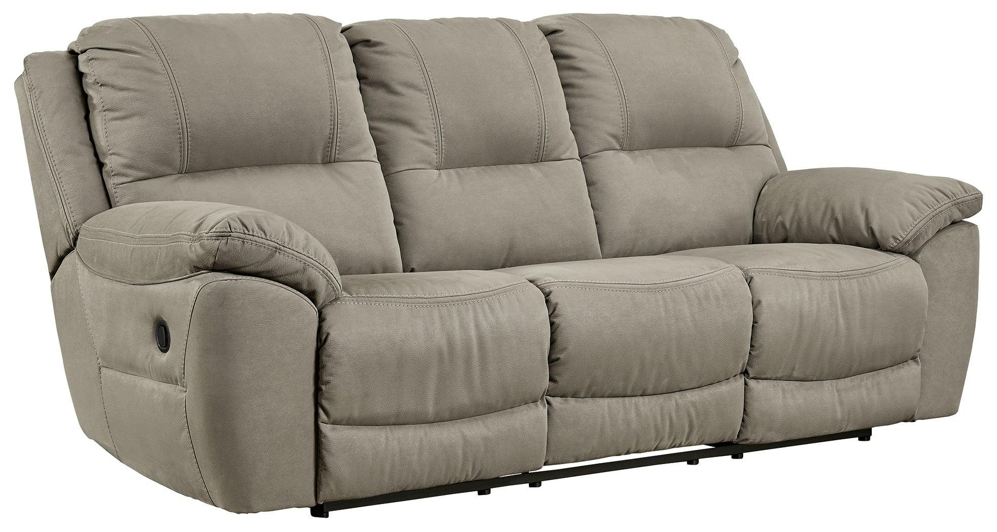 Next-Gen Gaucho Putty Microfiber Reclining Sofa - Image 2