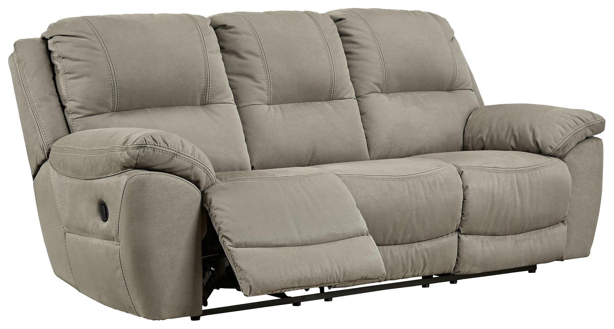 Next-Gen Gaucho Putty Microfiber Reclining Sofa - Image 3