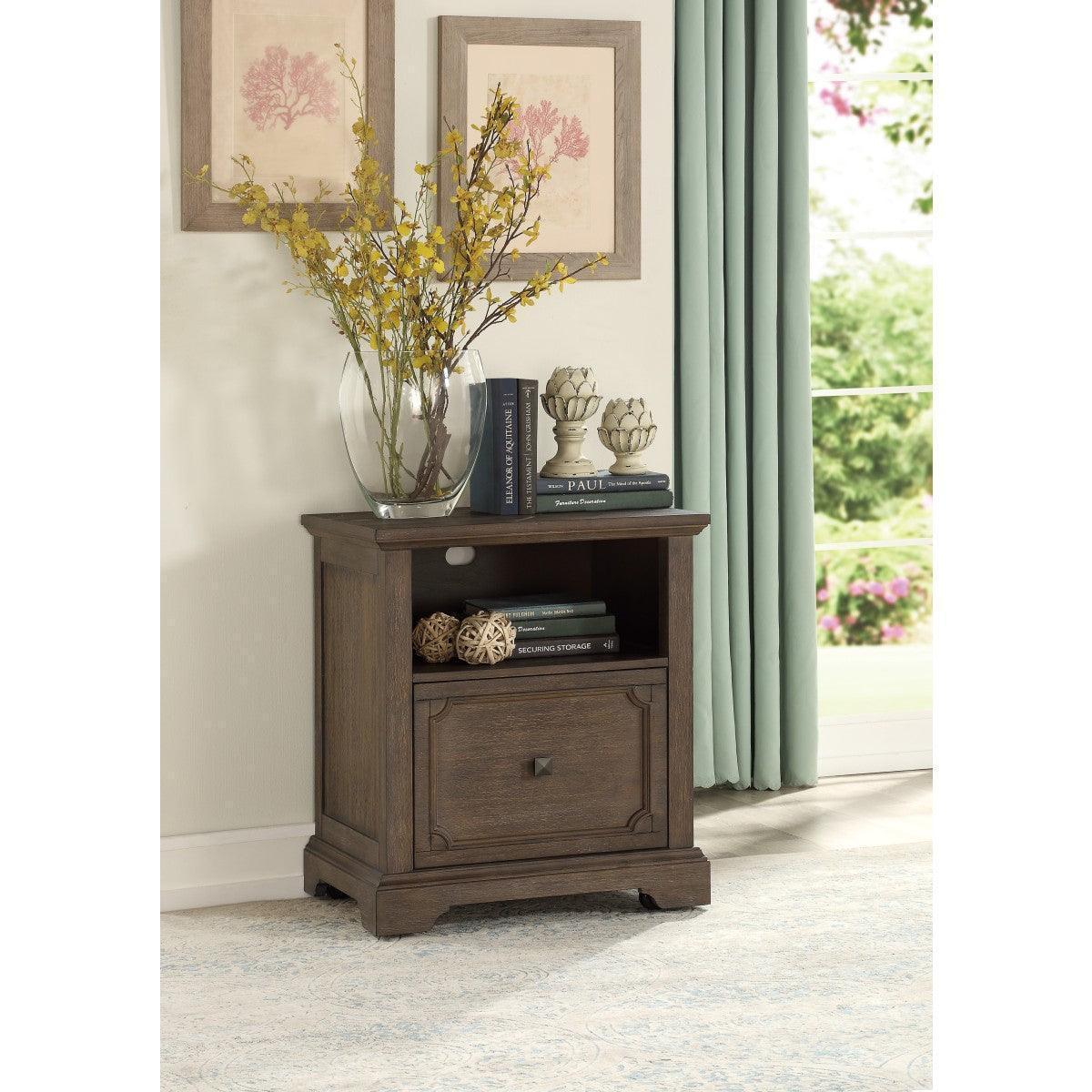 Toulon Dark Oak File Cabinet - Image 3