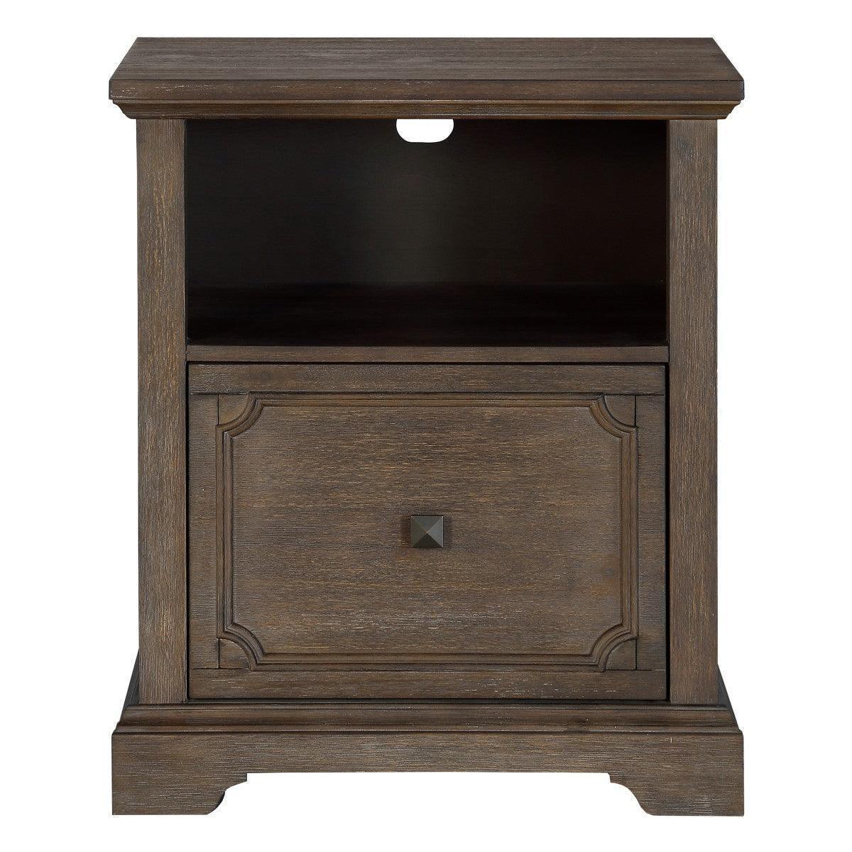 Toulon Dark Oak File Cabinet - Image 1