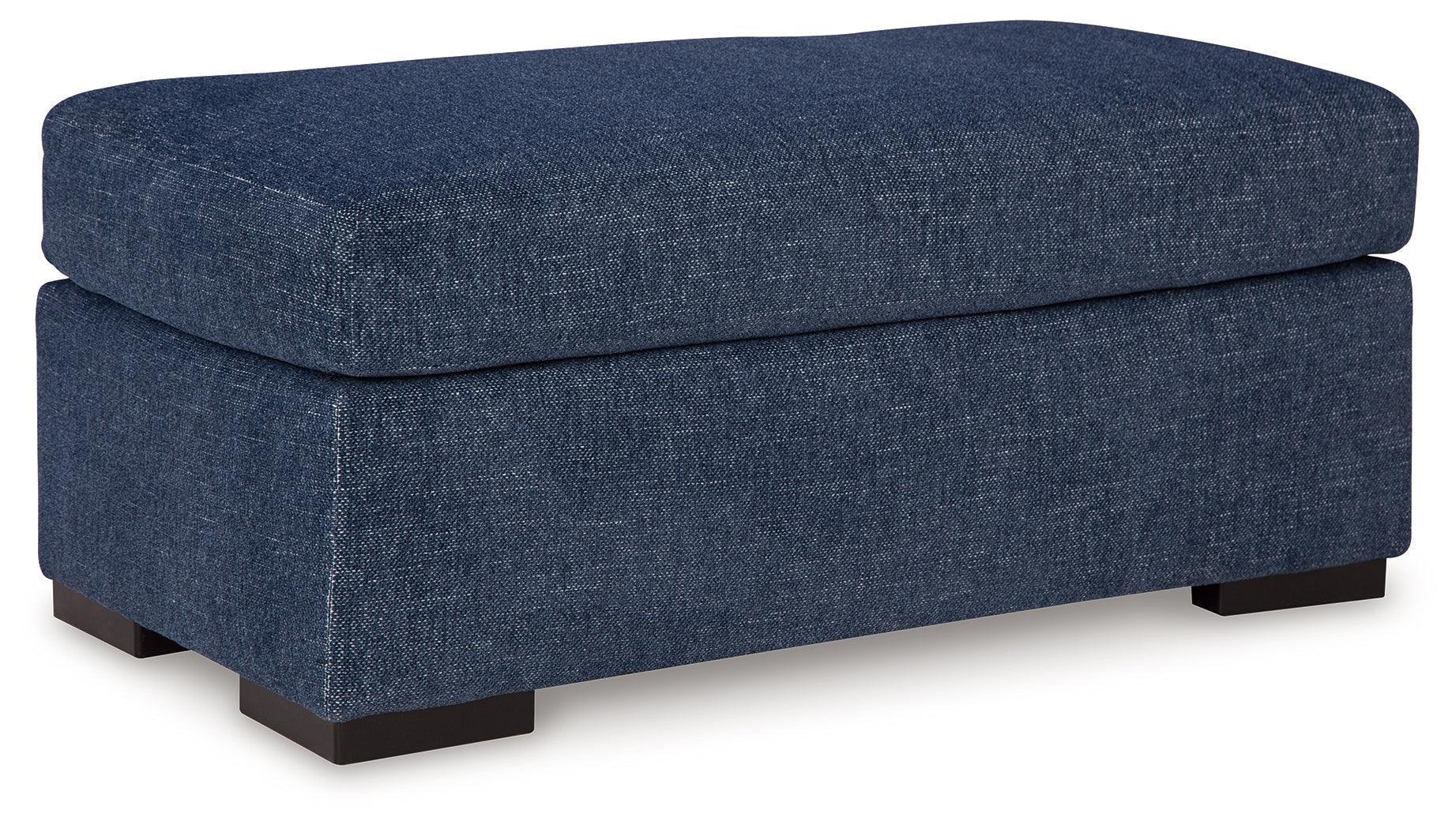 Evansley Navy Nuvella® Ottoman - Image 2