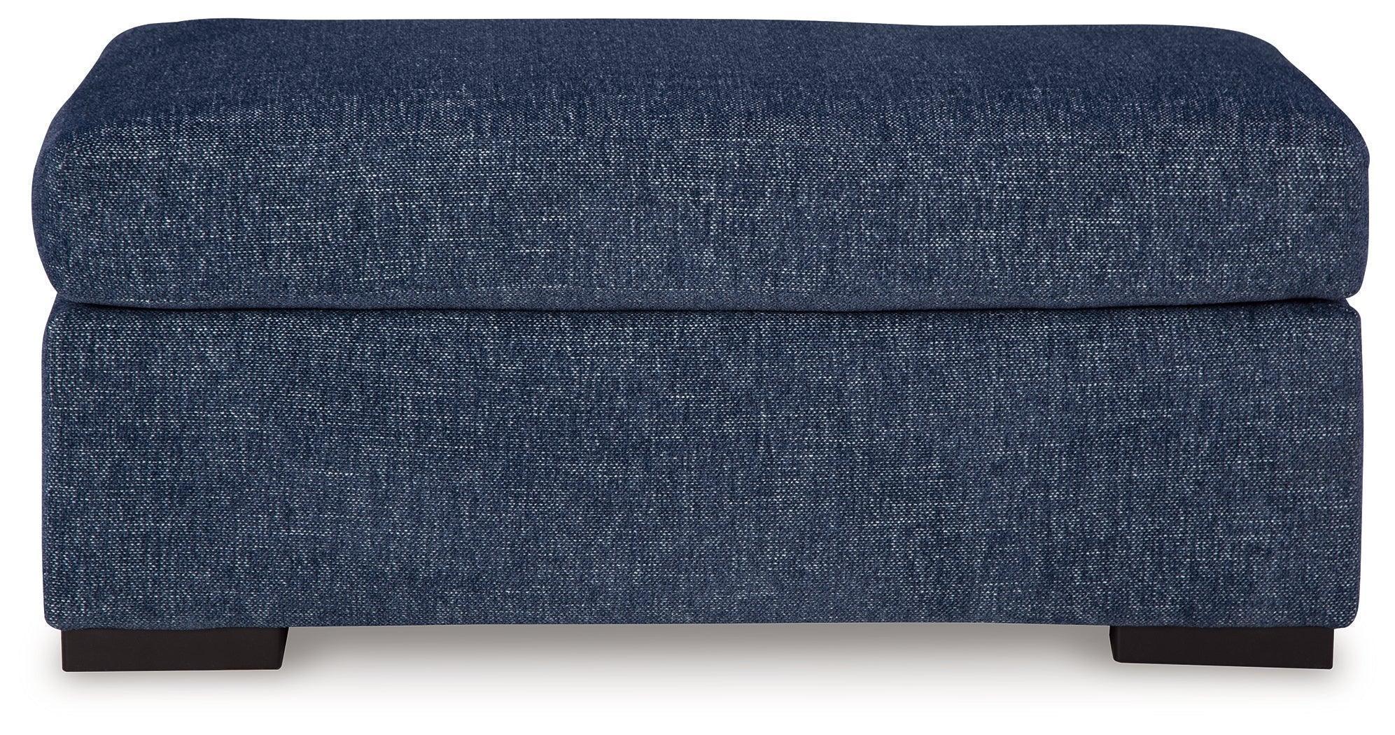 Evansley Navy Nuvella® Ottoman - Image 3