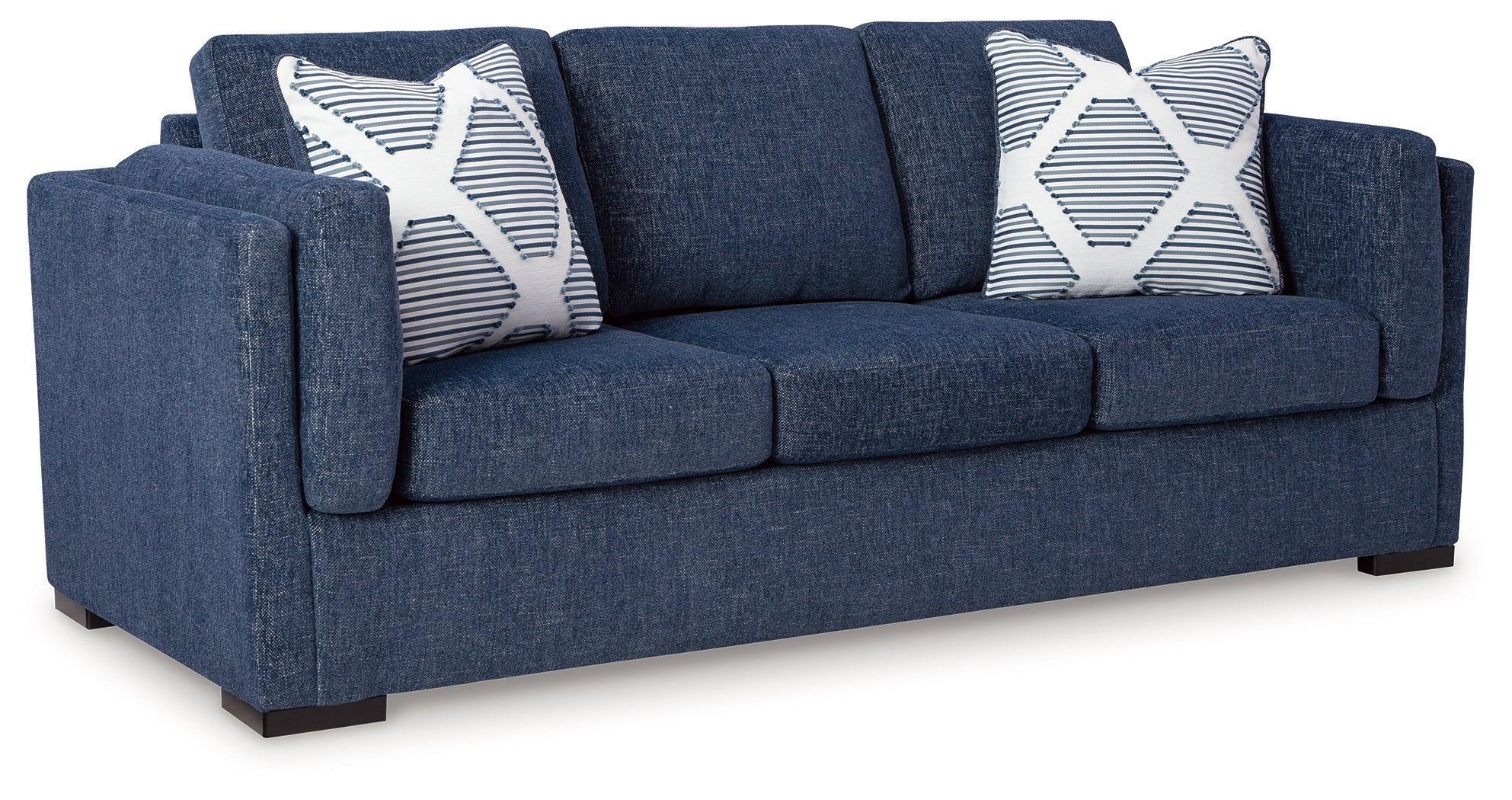 Evansley Navy Nuvella® Sofa - Image 2