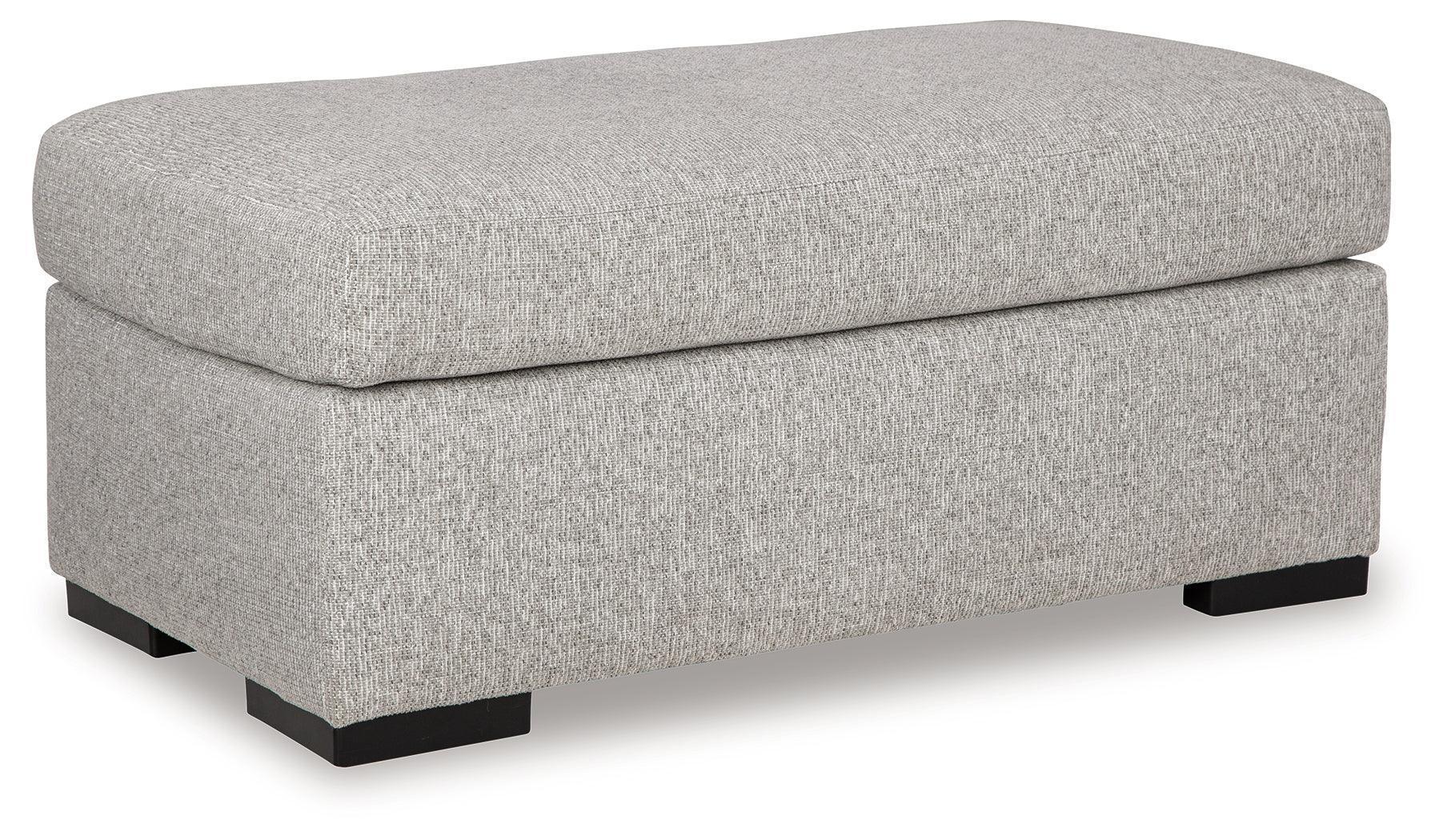 Evansley Pewter Nuvella® Ottoman - Image 2