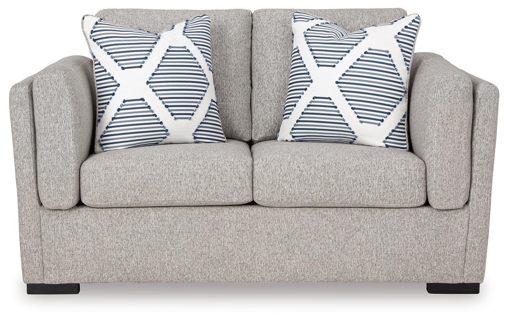 Evansley Pewter Nuvella® Loveseat - Image 3